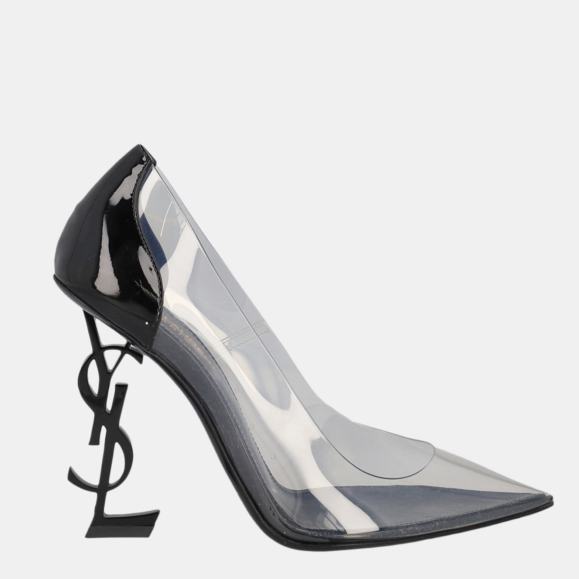 Saint Laurent  Women's Synthetic Fibers Heels - Black - EU 39
