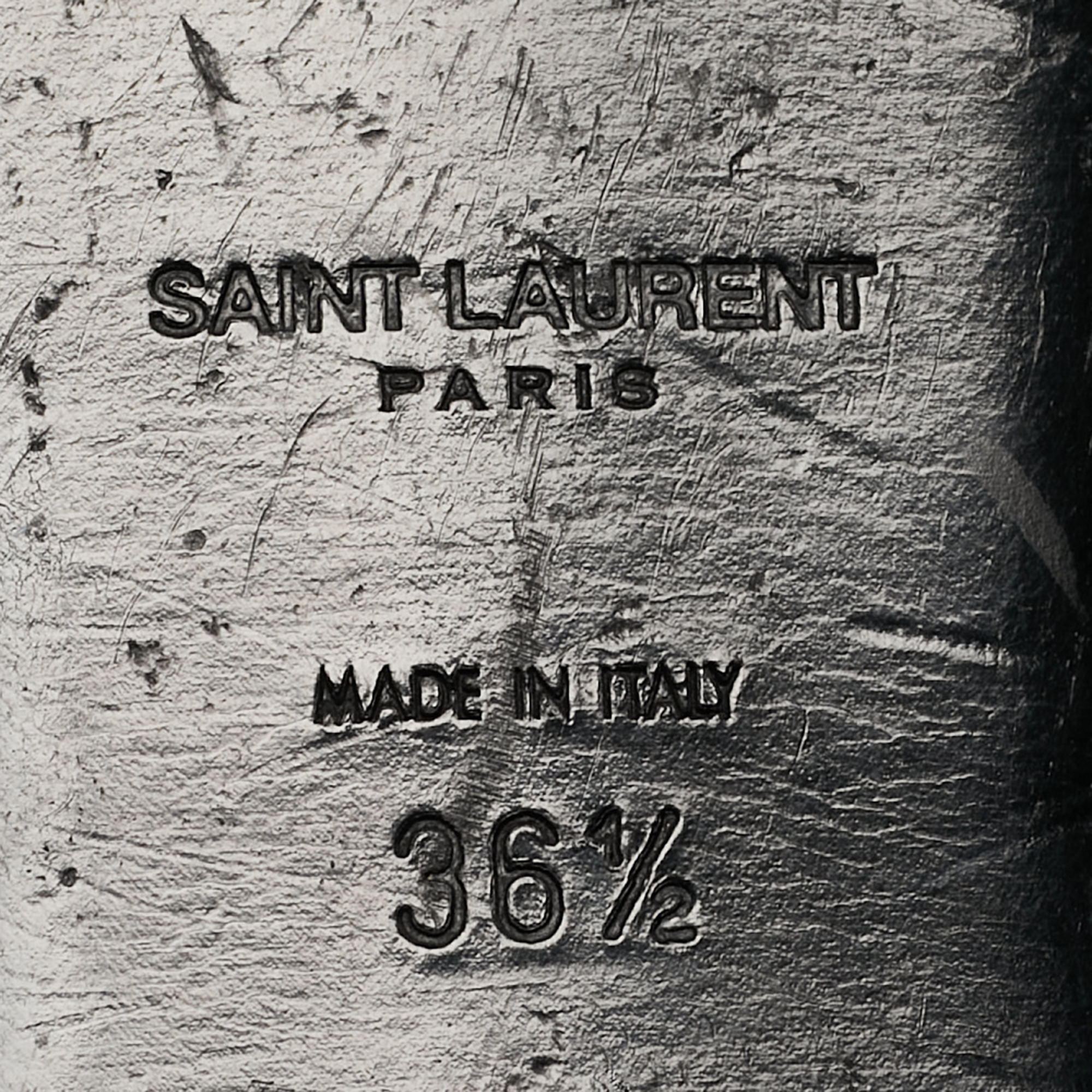 Saint Laurent Black  Suede Ankle Strap Sandals Size 36.5