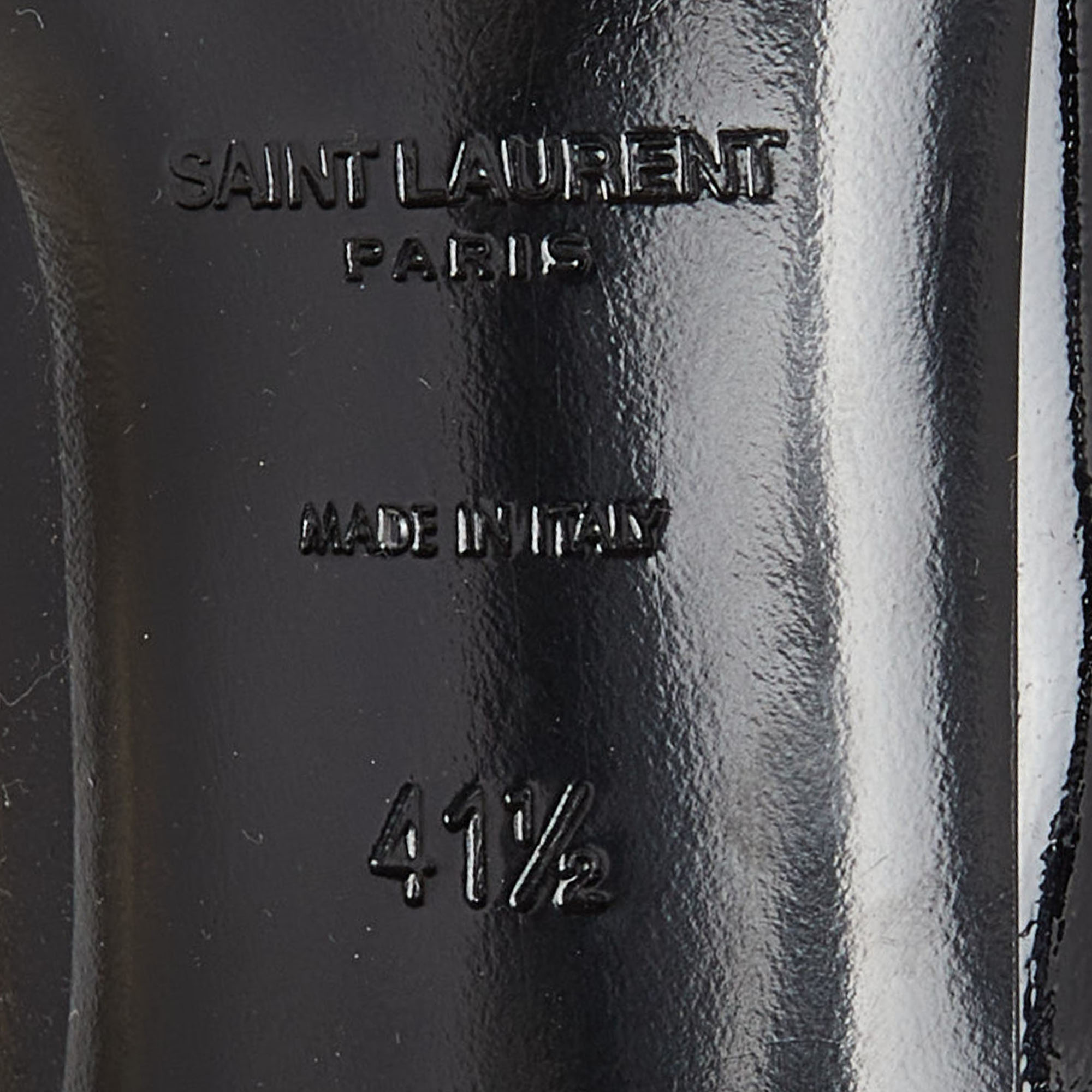 Saint Laurent Black Patent Leather Thorn Pumps Size 41.5