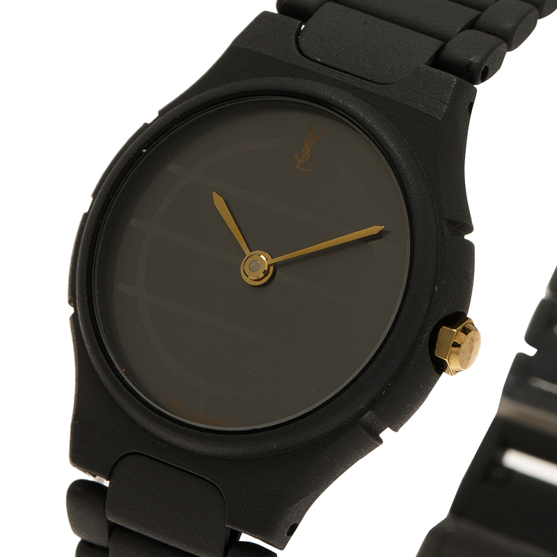 Saint Laurent Paris Grey Stainless Steel and Ceramic Classic Women's Wristwatch
Saint Laurent Paris Grey Stainless Steel and Ceramic Classic Women's Wristwatch