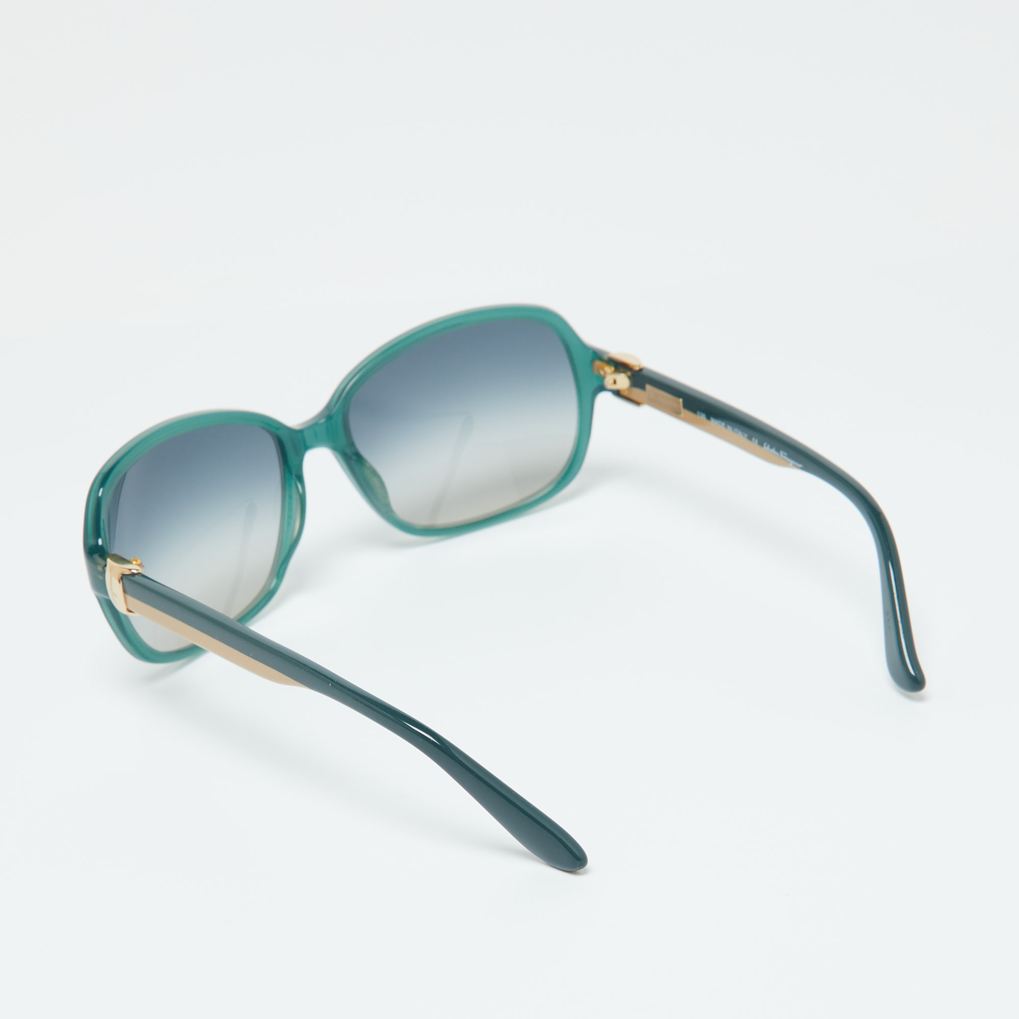 Salvatore Ferragamo Green/Green Gradient SF606S Rectangle Sunglasses