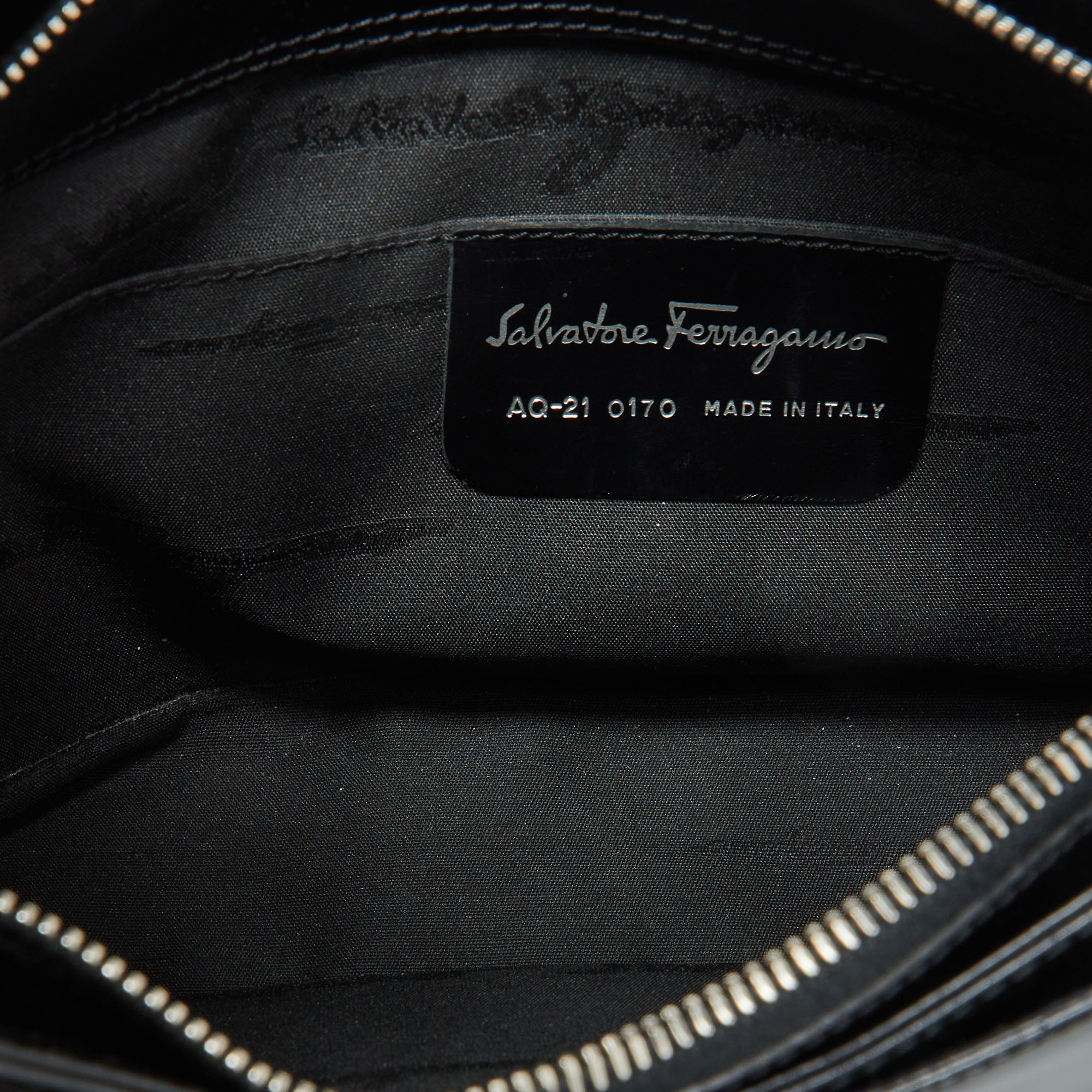 Salvatore Ferragamo Black Leather Hobo