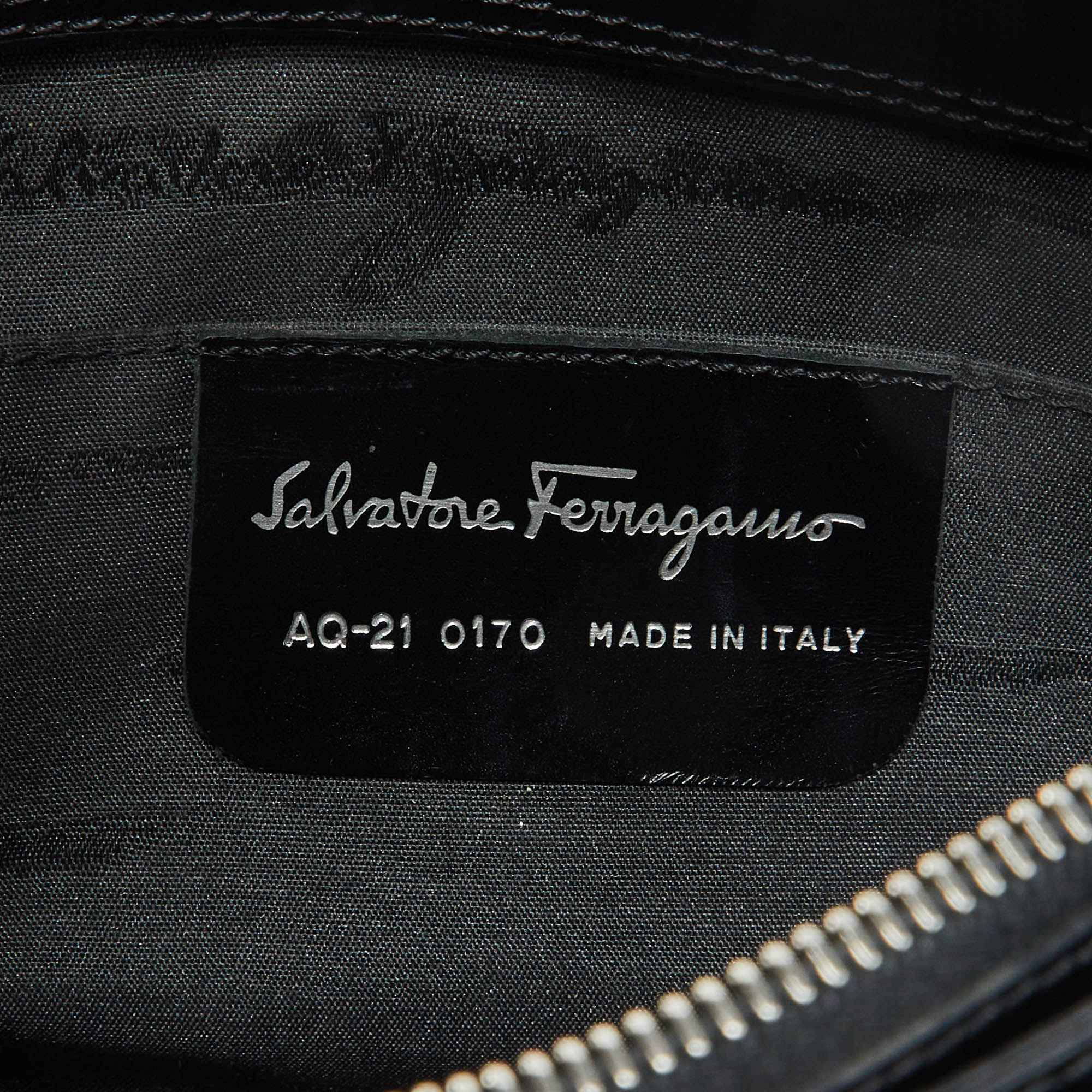 Salvatore Ferragamo Black Leather Hobo