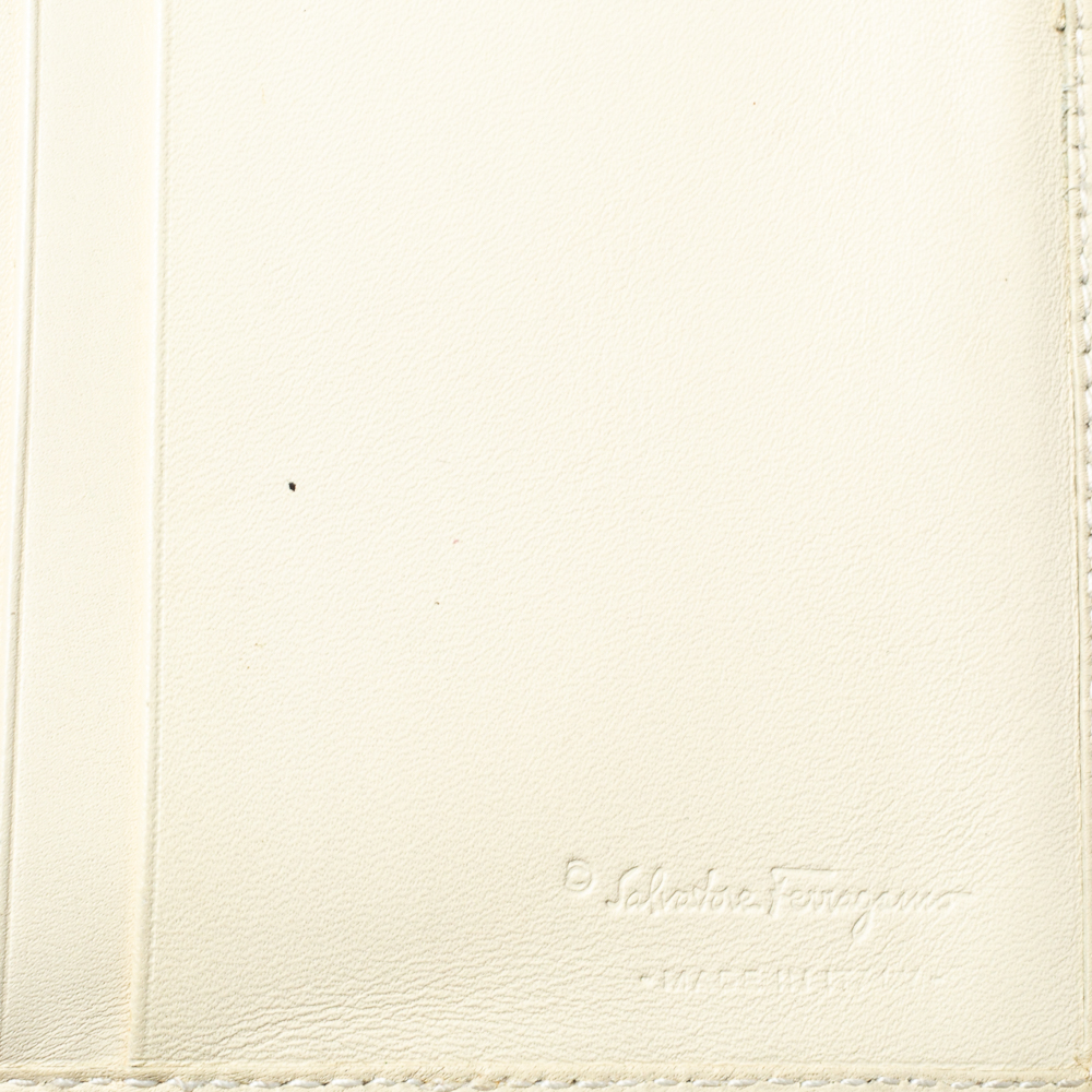 Salvatore Ferragamo Pink/Cream Gancini Canvas And Leather Wallet