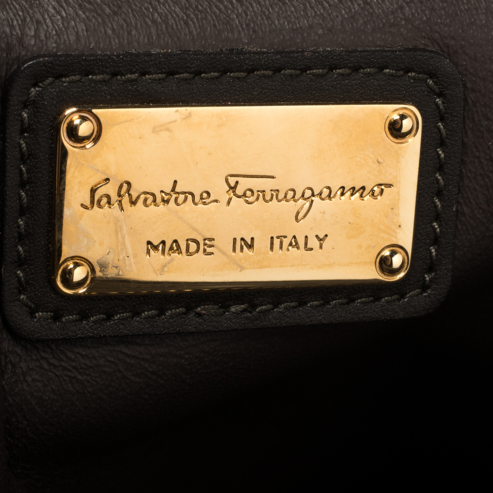 Salvatore Ferragamo Multicolor Leather Large Sofia Top Handle Bag