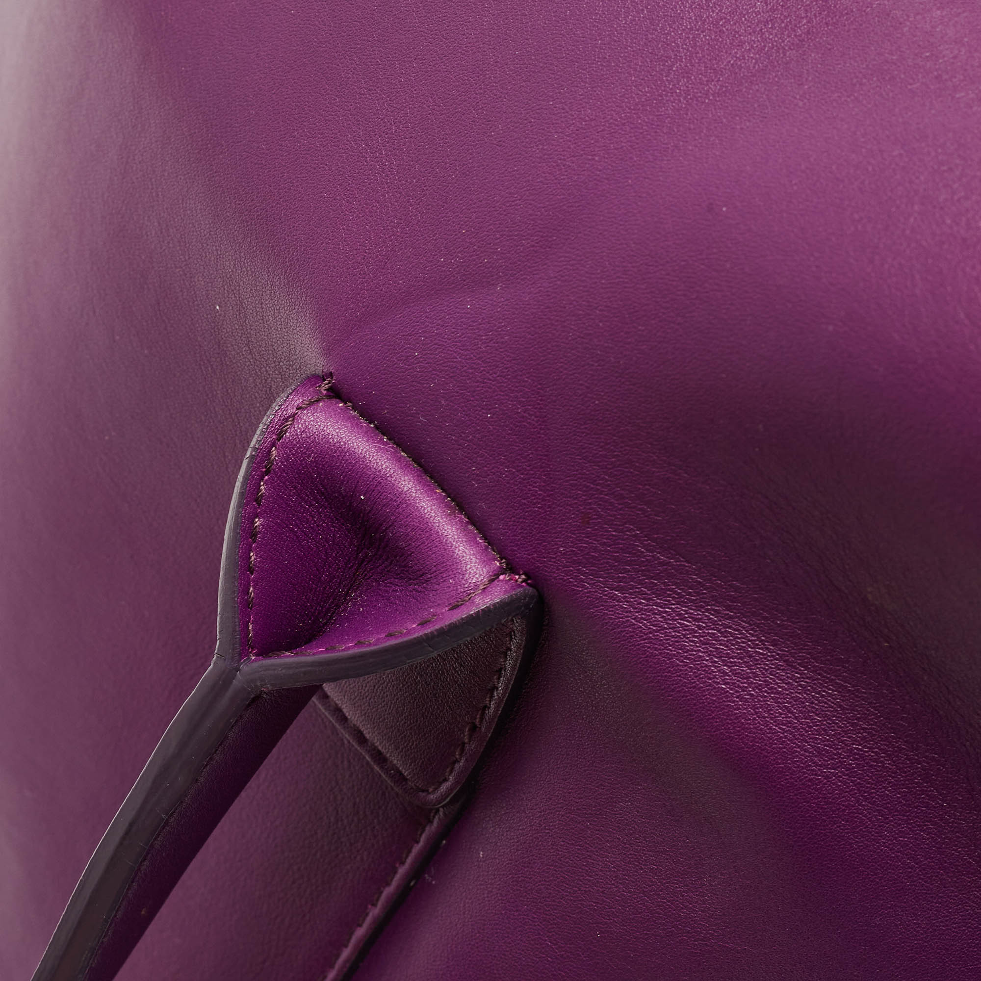 Salvatore Ferragamo Purple Leather Sookie Tote