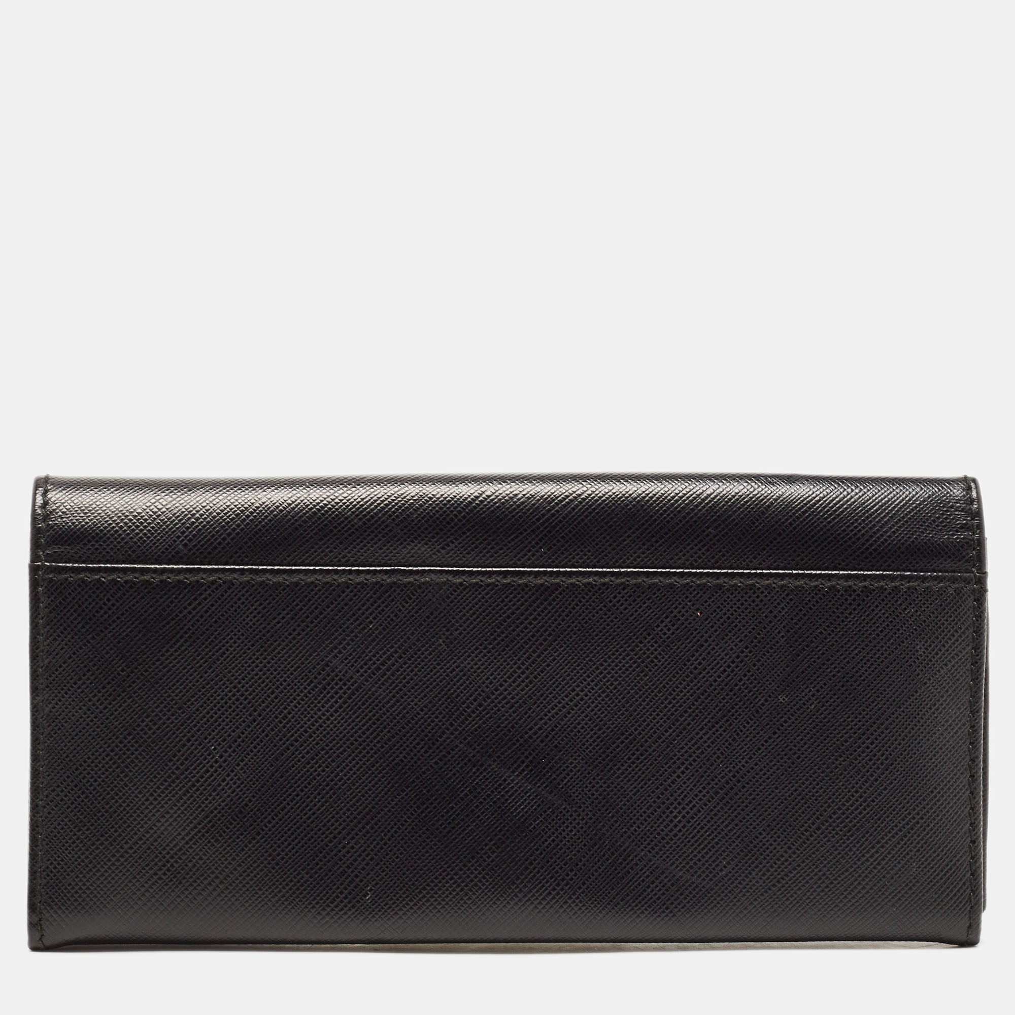 Salvatore Ferragamo Black Gancio Leather Continental Wallet