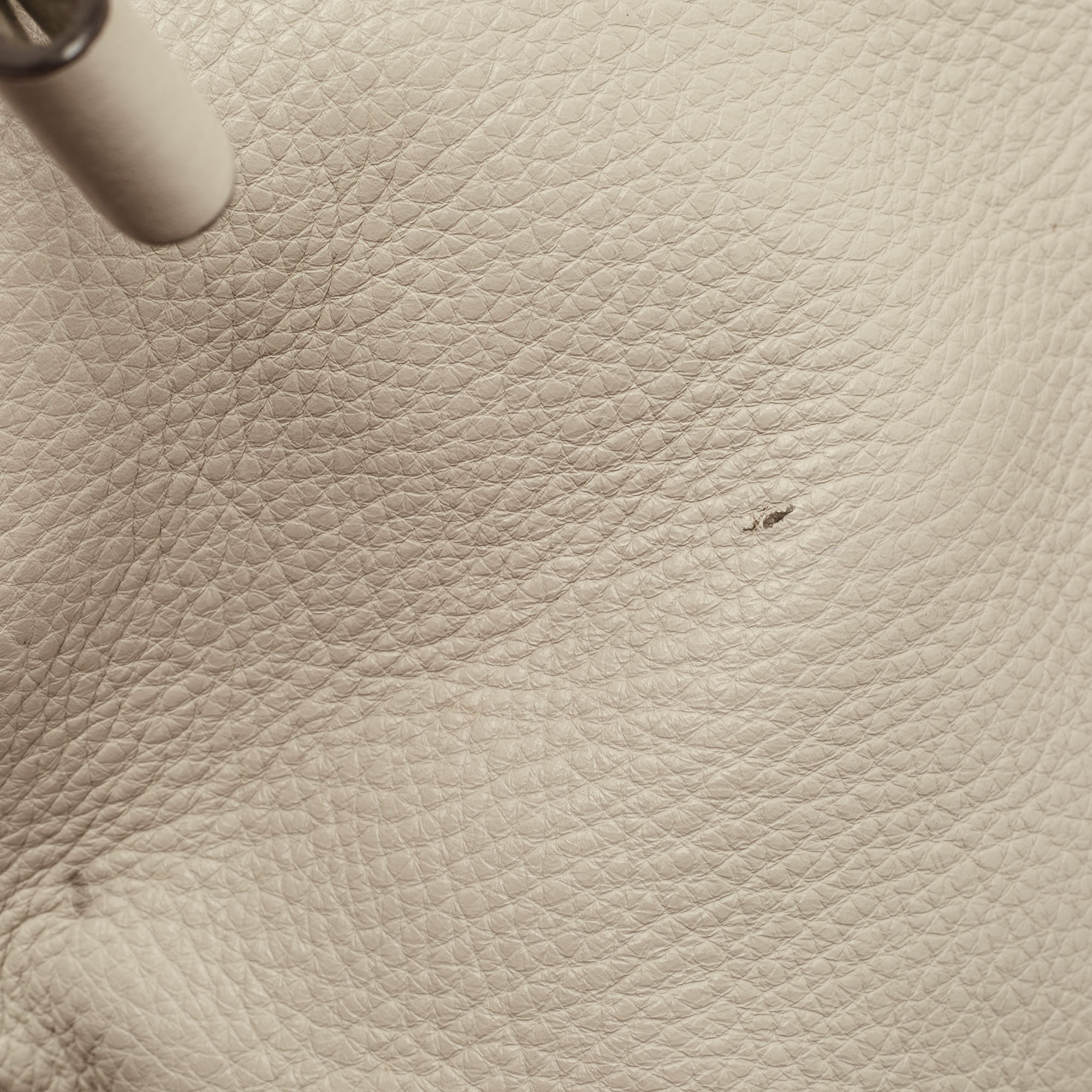 Salvatore Ferragamo Cream Leather Medium Sofia Top Handle Bag