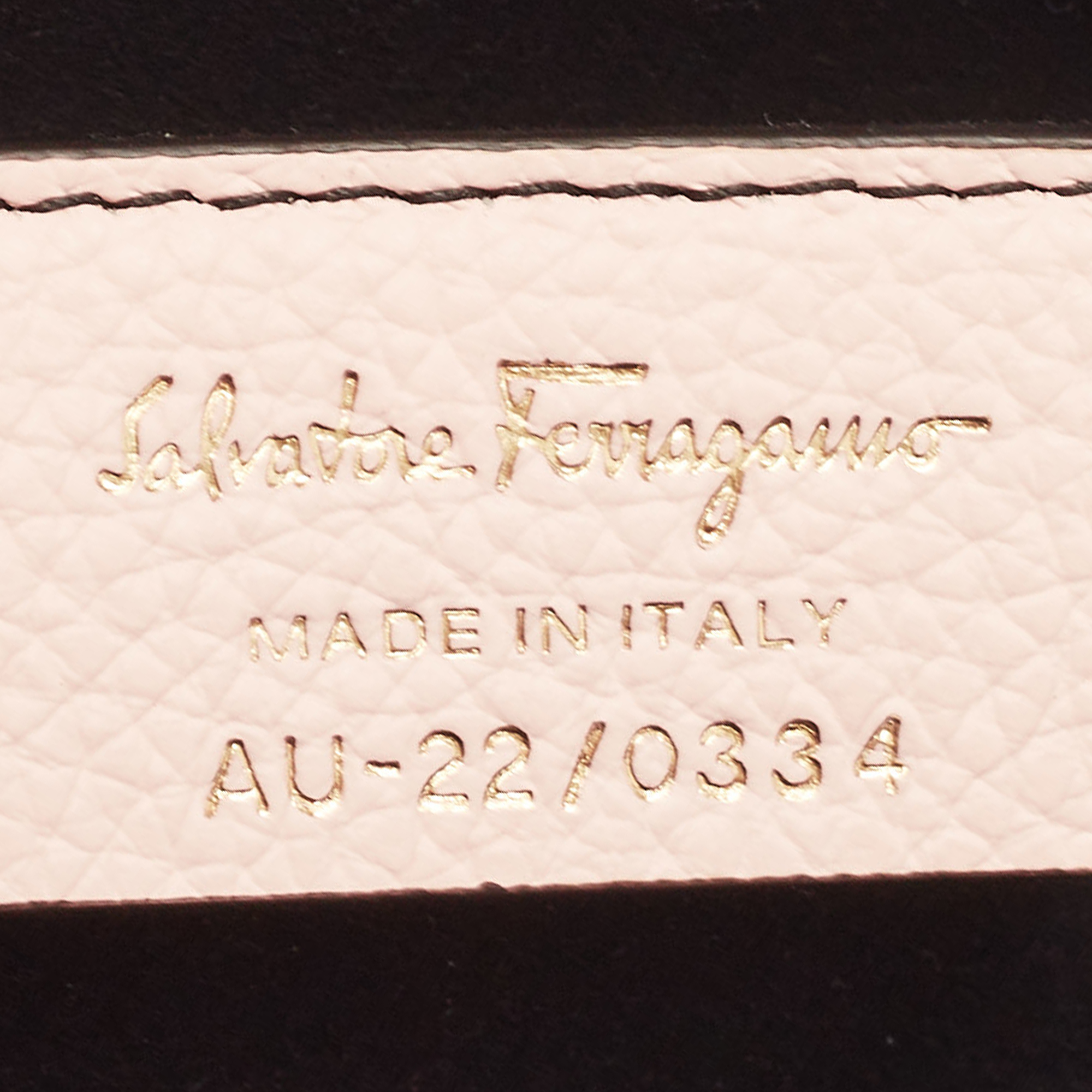 Salvatore Ferragamo Pink Leather Gancini Crossbody Bag