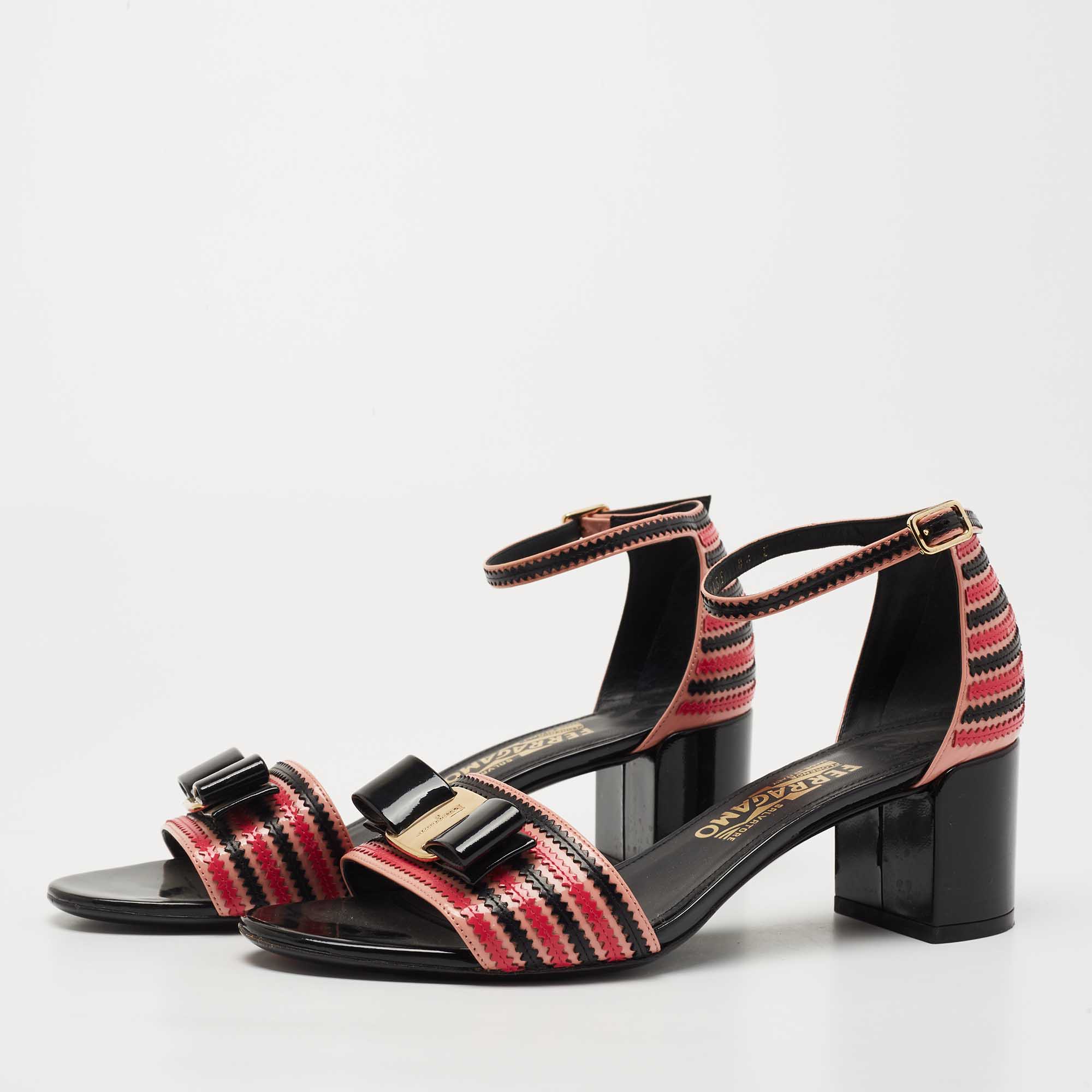 Salvatore Ferragamo Multicolor Patent Leather Gavina Ankle Strap Sandals Size
Salvatore Ferragamo Multicolor Patent Leather Gavina Ankle Strap Sandals Size