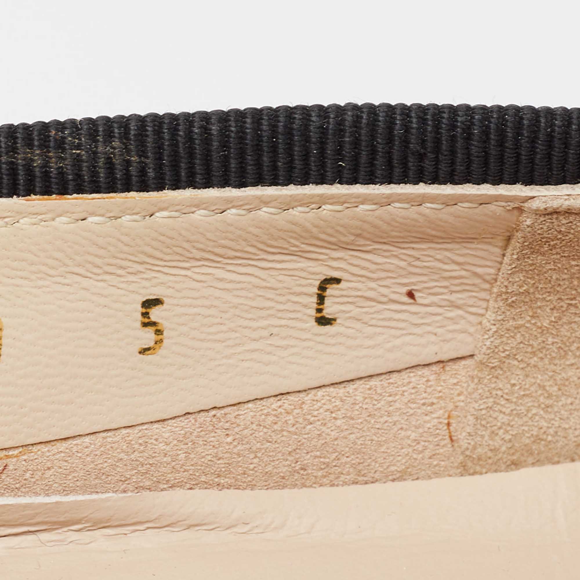 Salvatore Ferragamo Black Patent Leather  Buckle Ballet Flats Size 35.5