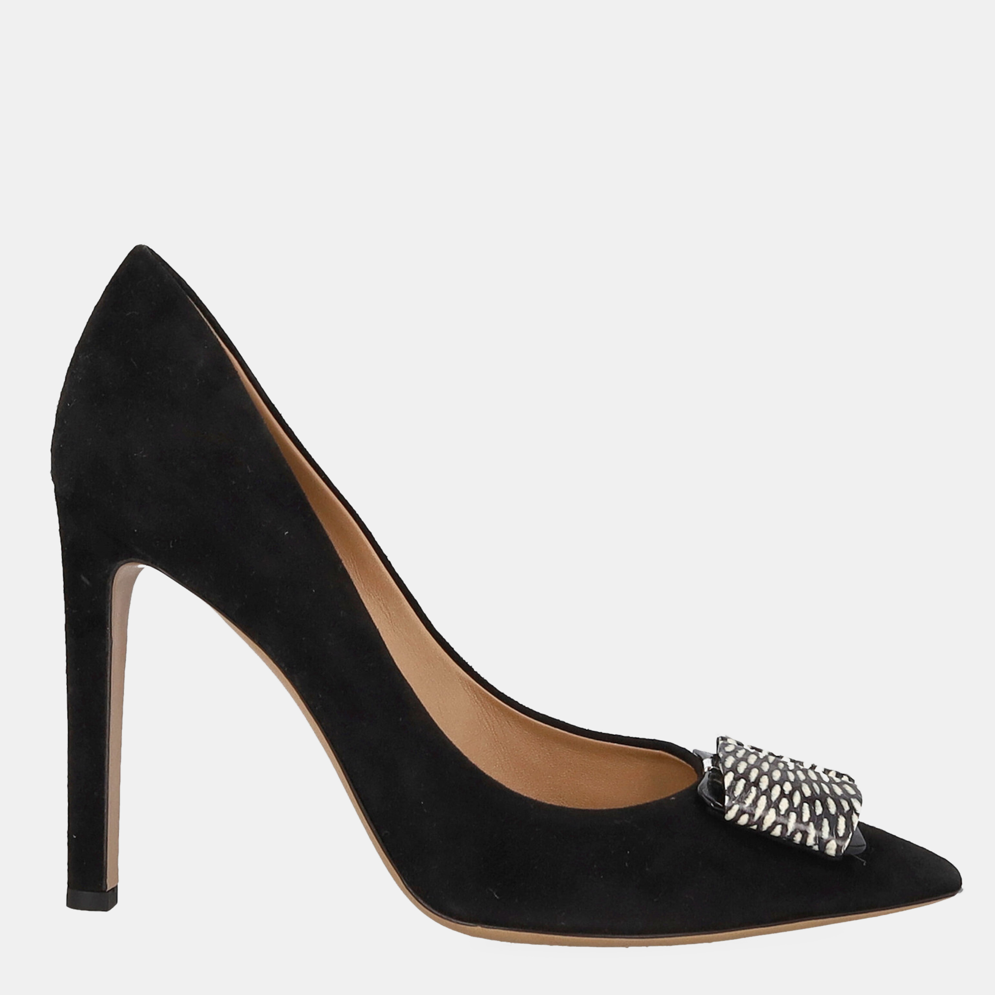 Salvatore Ferragamo  Women's Leather Heels - Black - EU 40.5