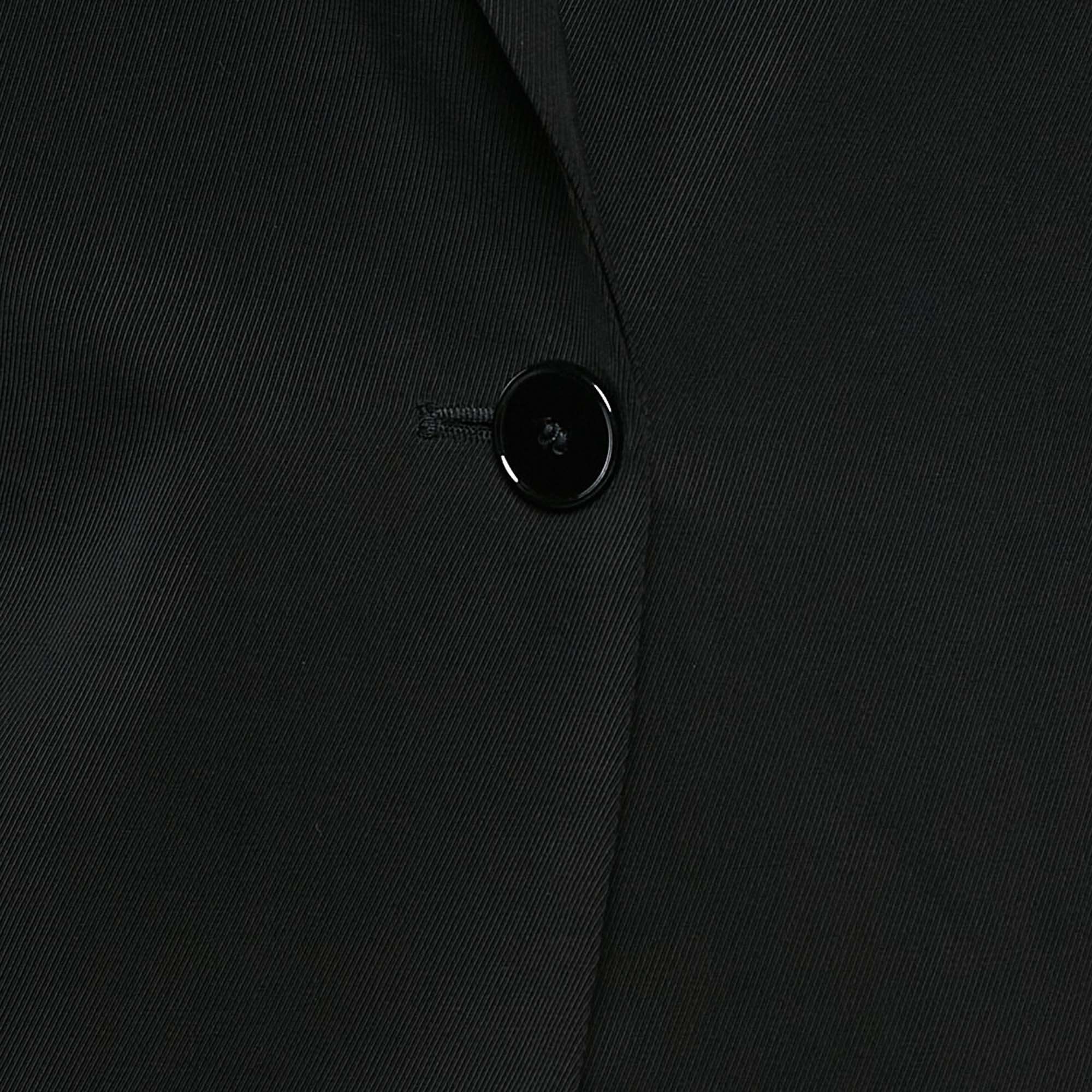 Sandro Black Gabardine Single Breasted Blazer M