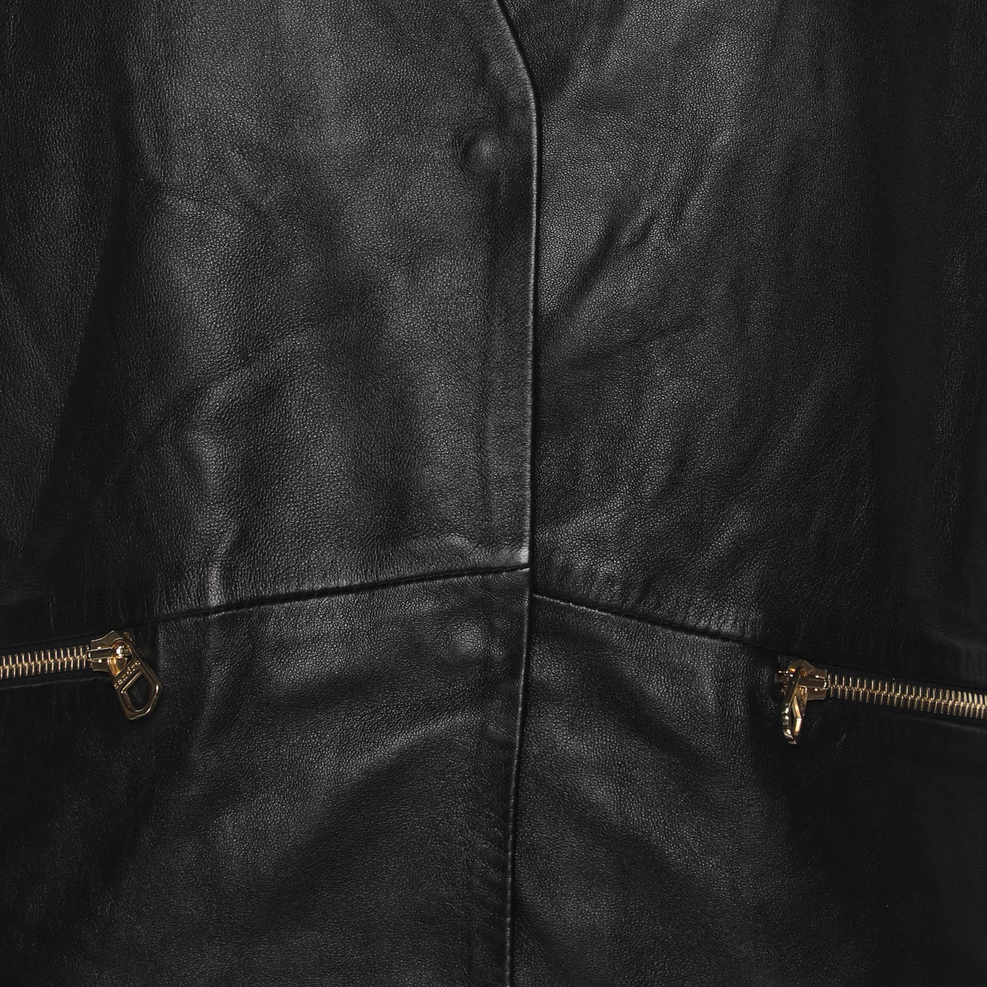 Sandro Black Leather Jacket S