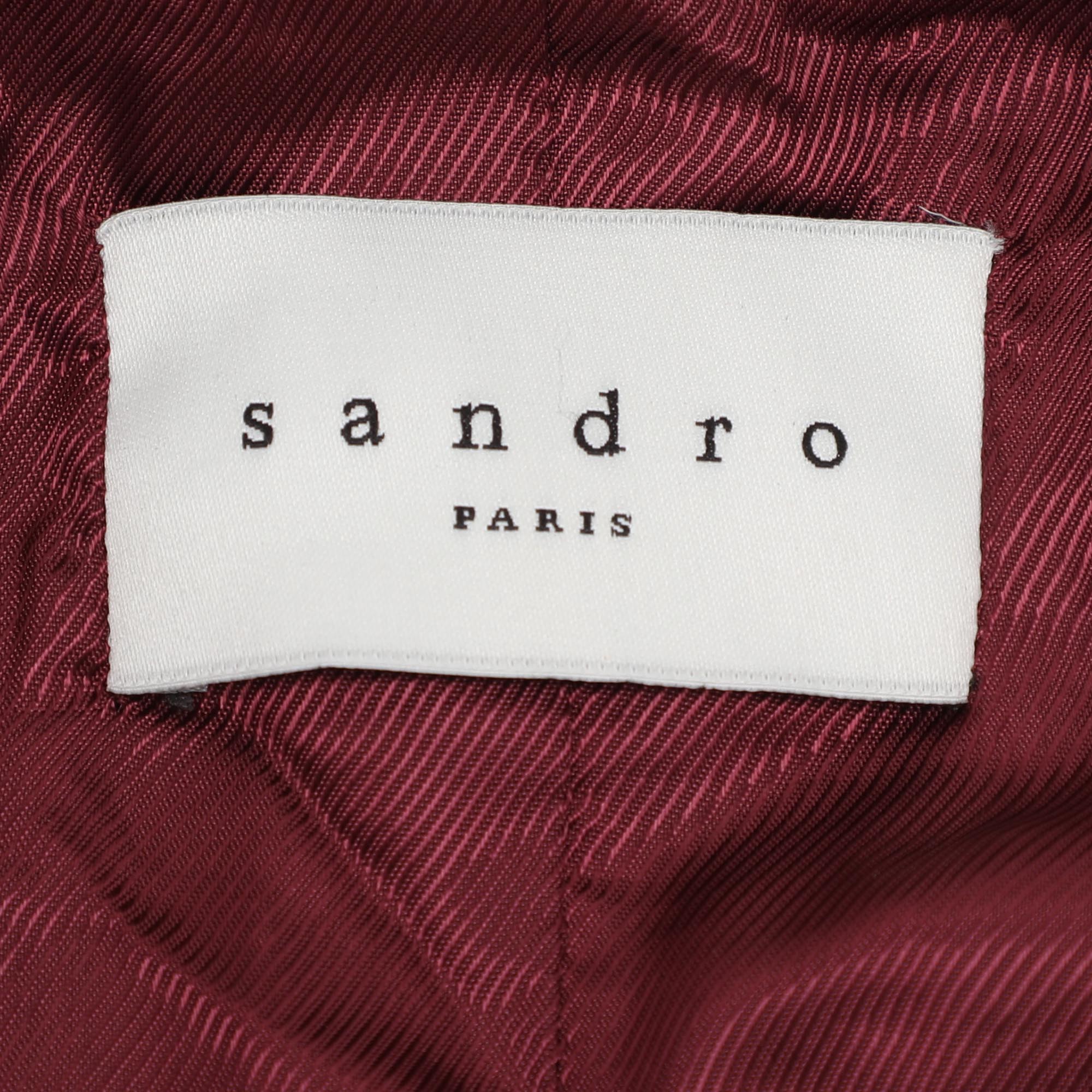 Sandro Black Leather Jacket S