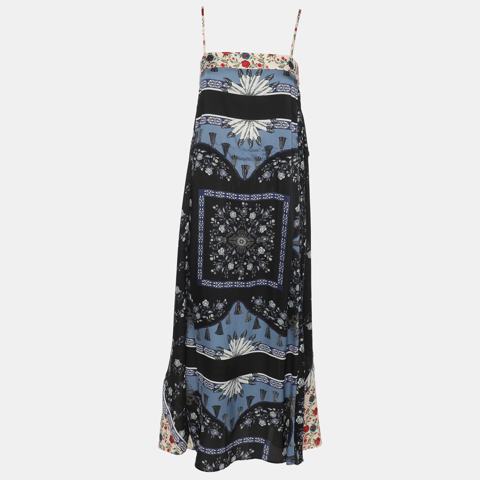 Sandro Multicolor Polyester Niels Mixed Media Print Maxi Dress S
Sandro Multicolor Polyester Niels Mixed Media Print Maxi Dress S