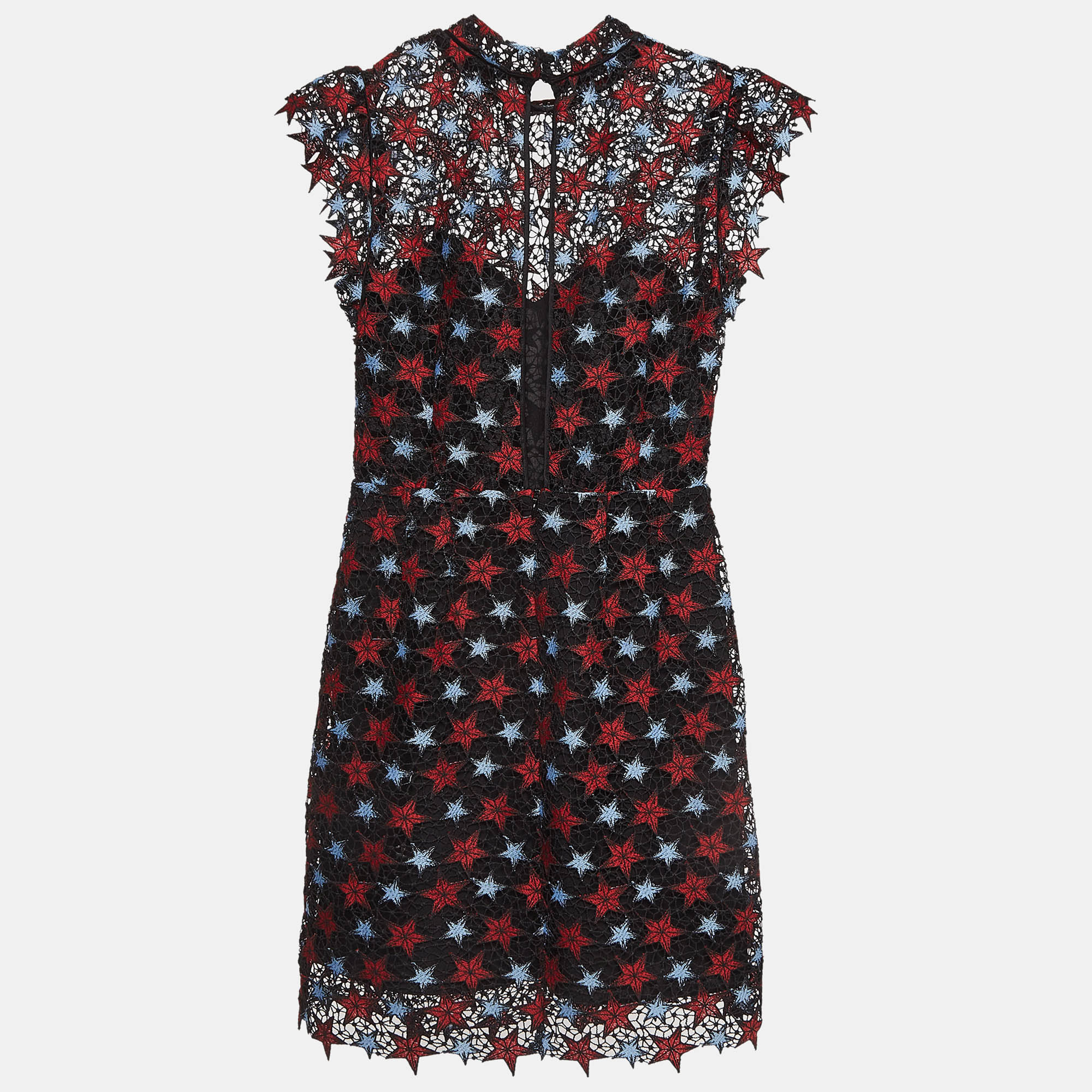 Sandro Black Star Lace Mini Dress M