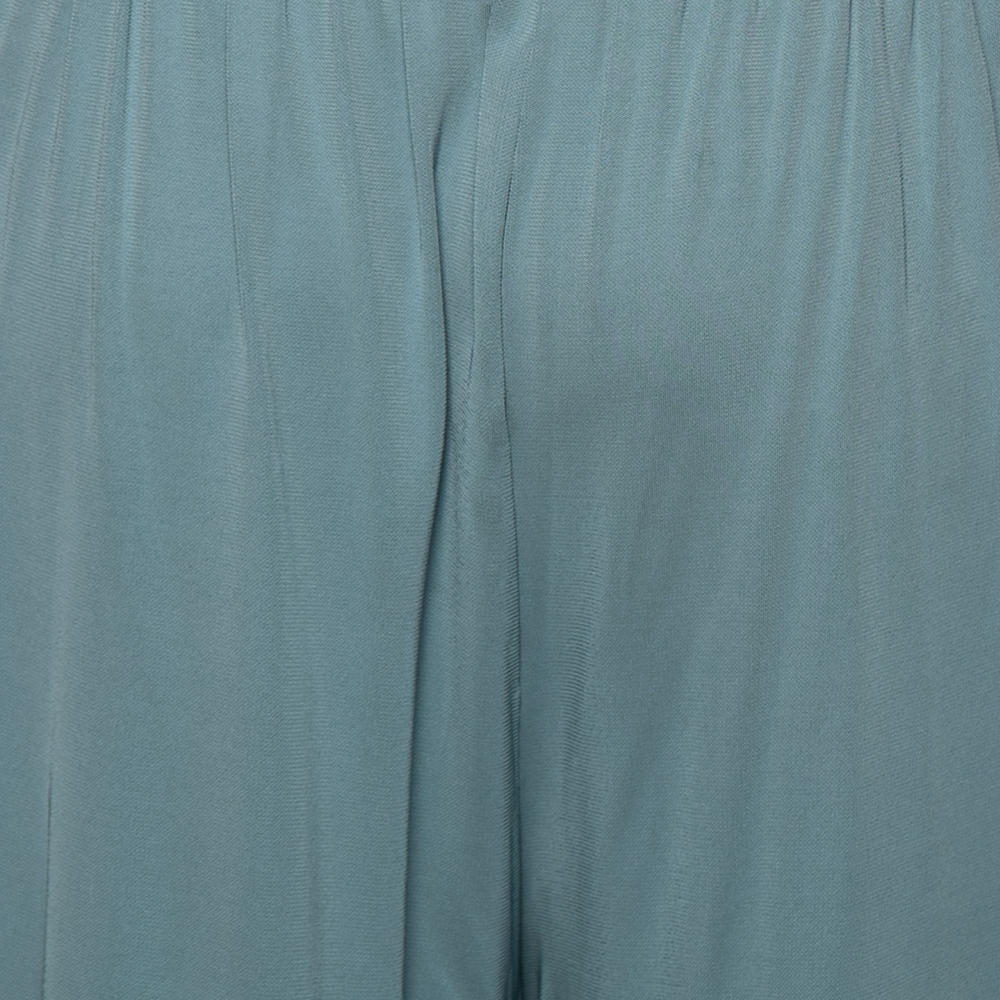 See By Chloe Blue Crepe Pleated Detailed Trousers M