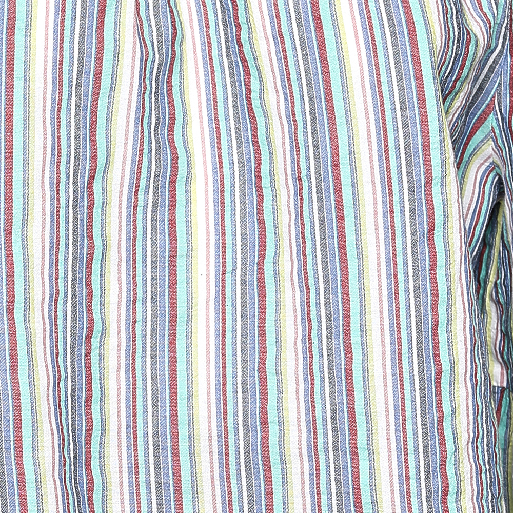 See By Chloe Multicolor Stripe Cotton Off Shoulder Top M