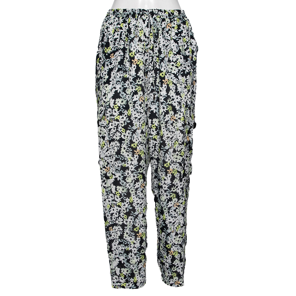 See By Chloe Multicolor Floral Printed Silk Trouser M