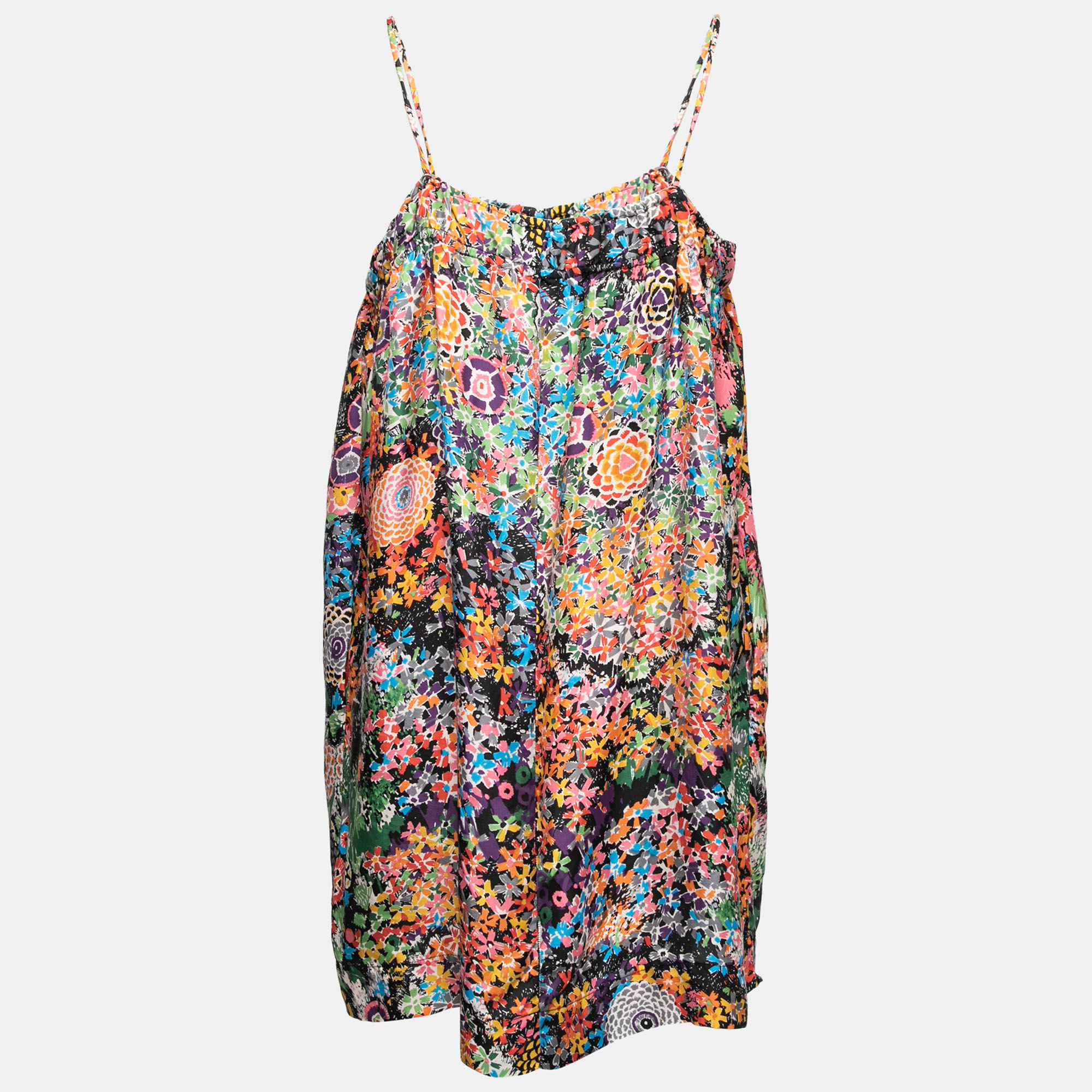 See By Chloe Multicolor Printed Silk Sleeveless Dress M