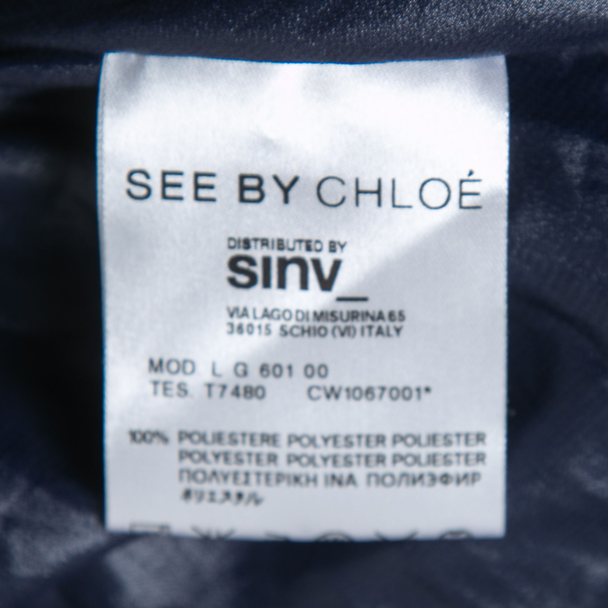See By Chloe Navy Blue Jersey Draped Mini Skirt M