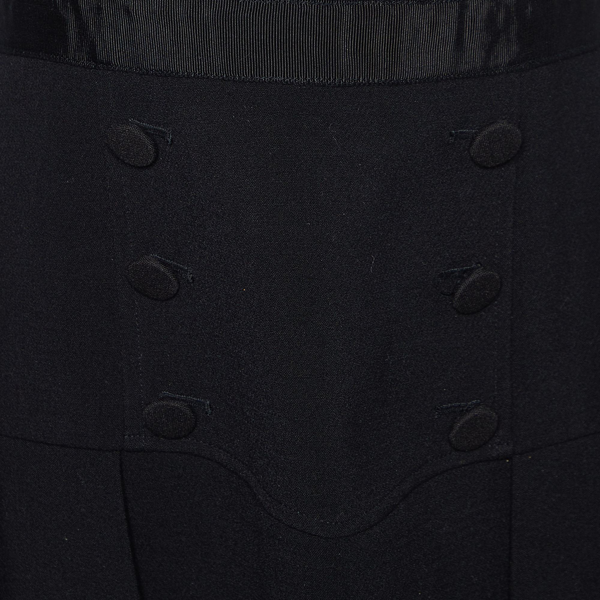 Self-Portrait Black Lace & Crepe Long Sleeve Mini Dress M