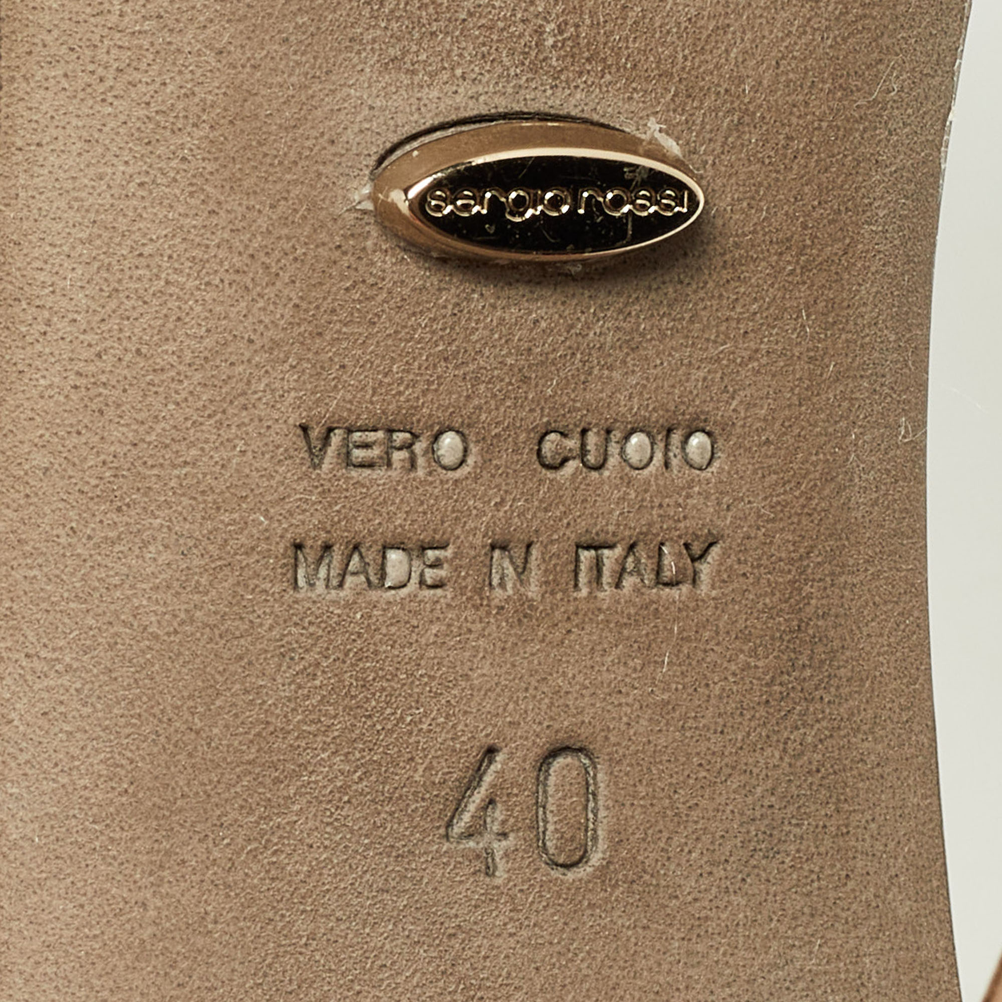 Sergio Rossi Beige Patent Leather Strappy Platform Sandals Size 40