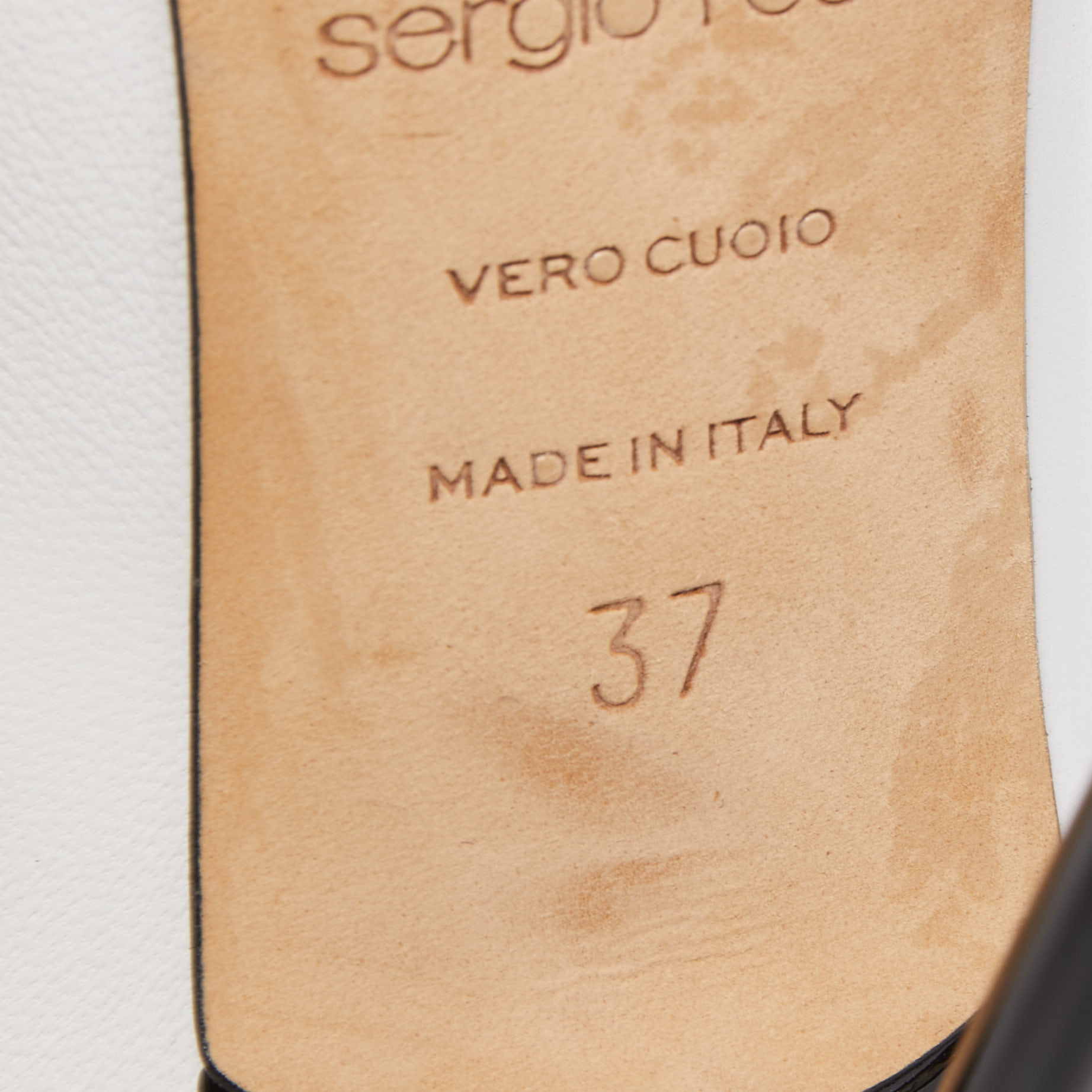 Sergio Rossi White Leather Eyelet Embellished Pumps Size 37