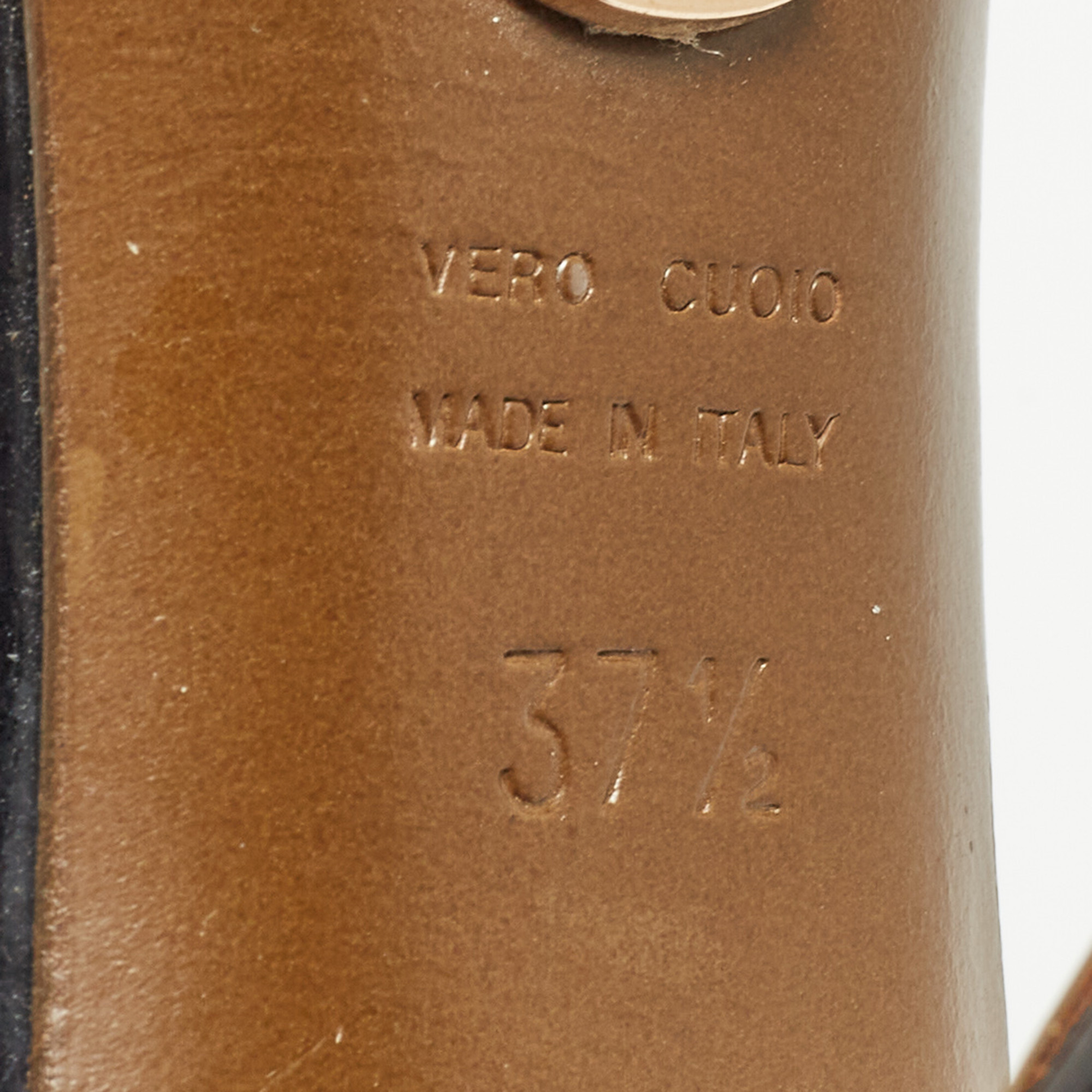 Sergio Rossi Black Patent Platform Ankle Strap Sandals Size 37.5
