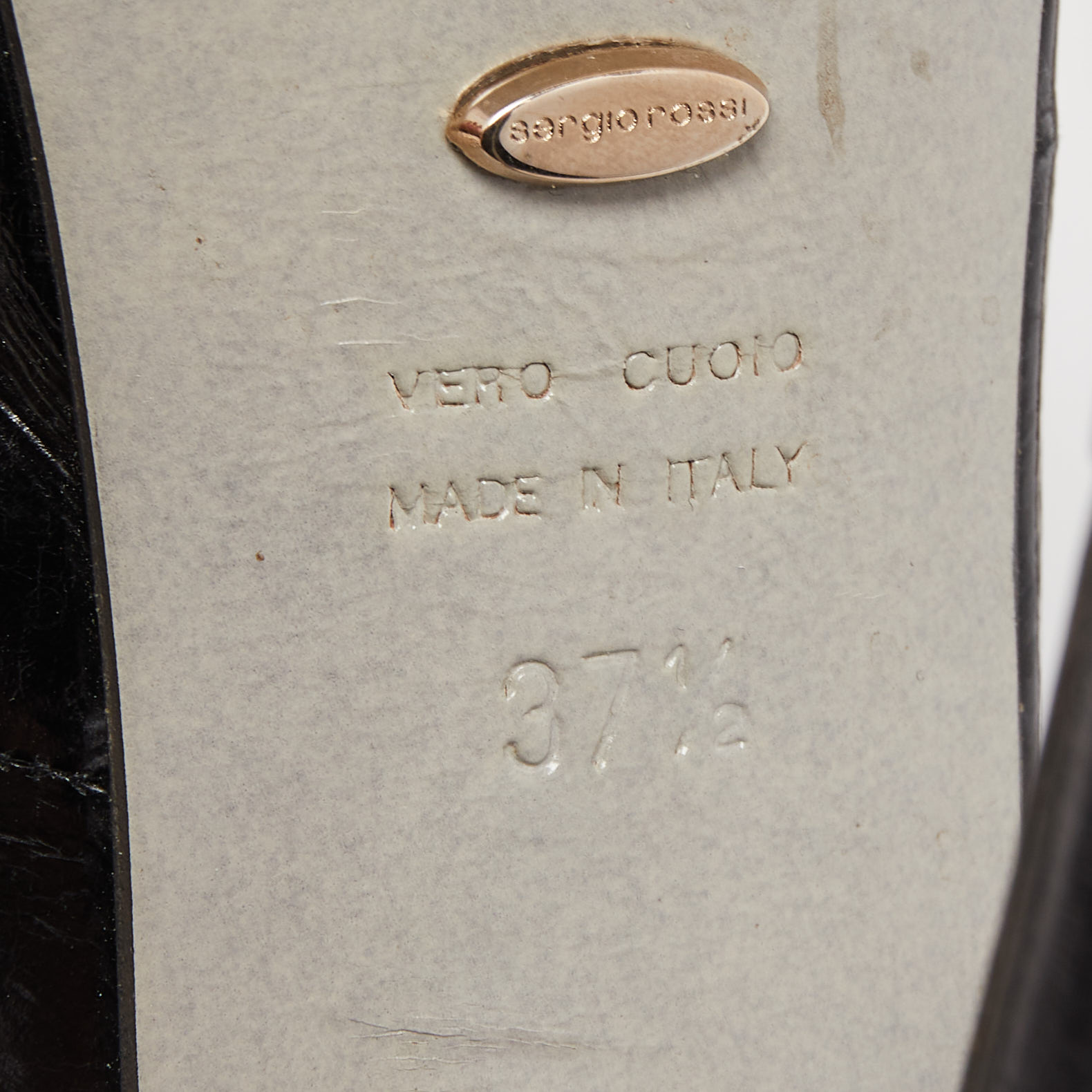 Sergio Rossi Black Eel Zip Detail Cutout Booties Size 37.5