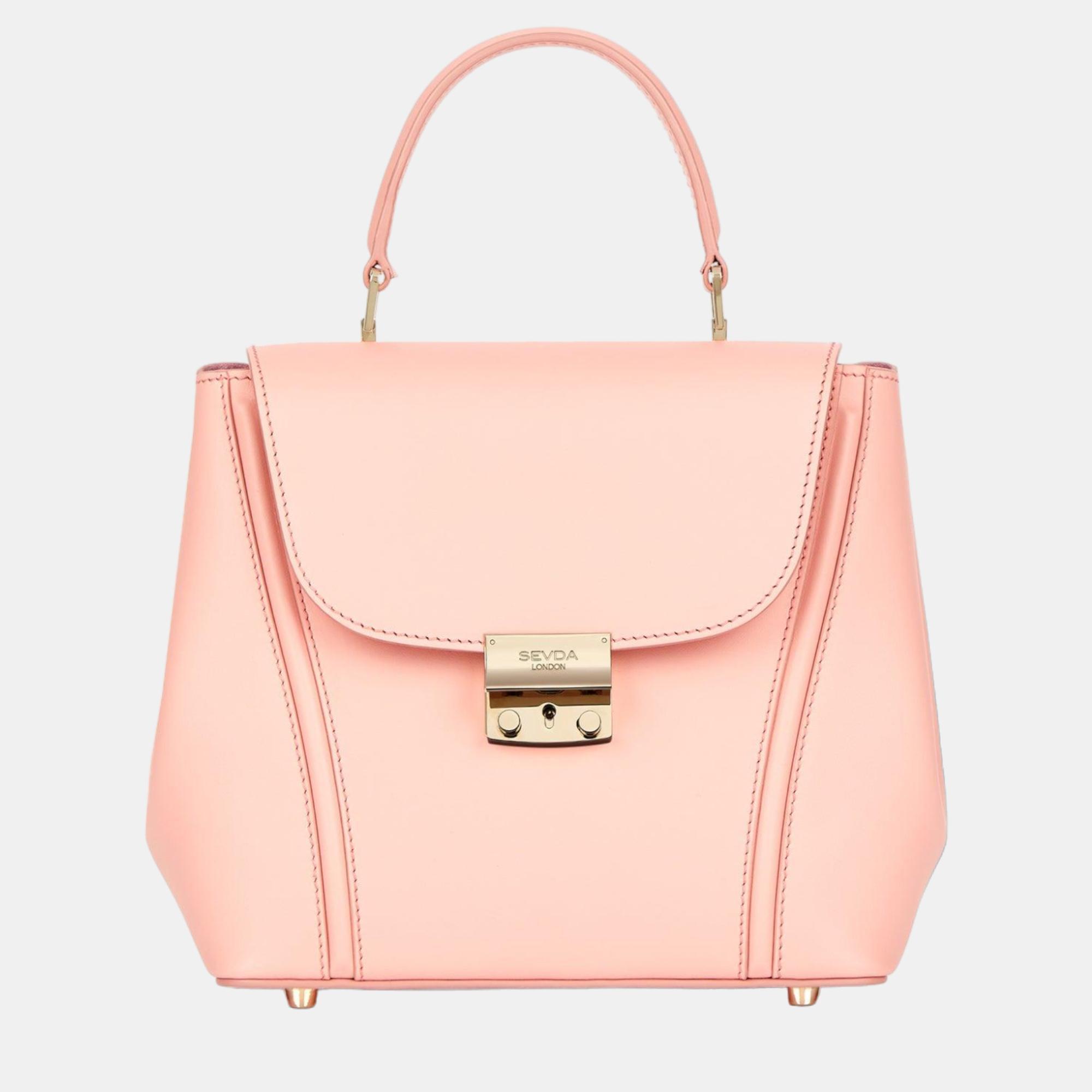 Sevda London Audrey Mini Bag Dusty Pink Top Handle Bag