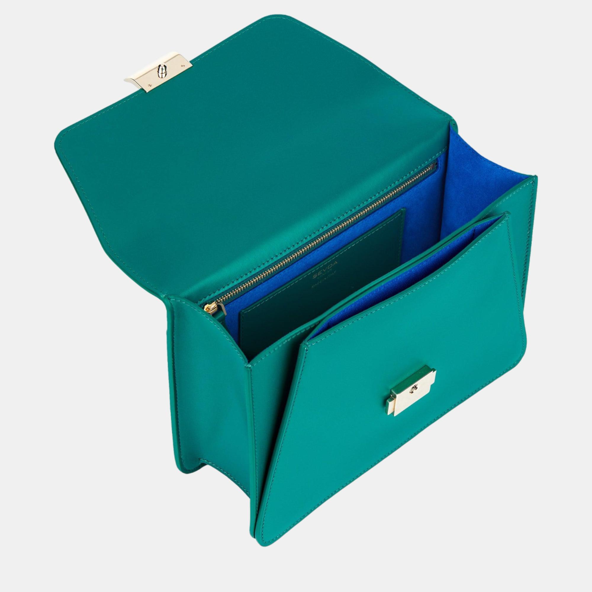 Sevda London Kate Shoulder Bag Emerald Green Shoulder Bag