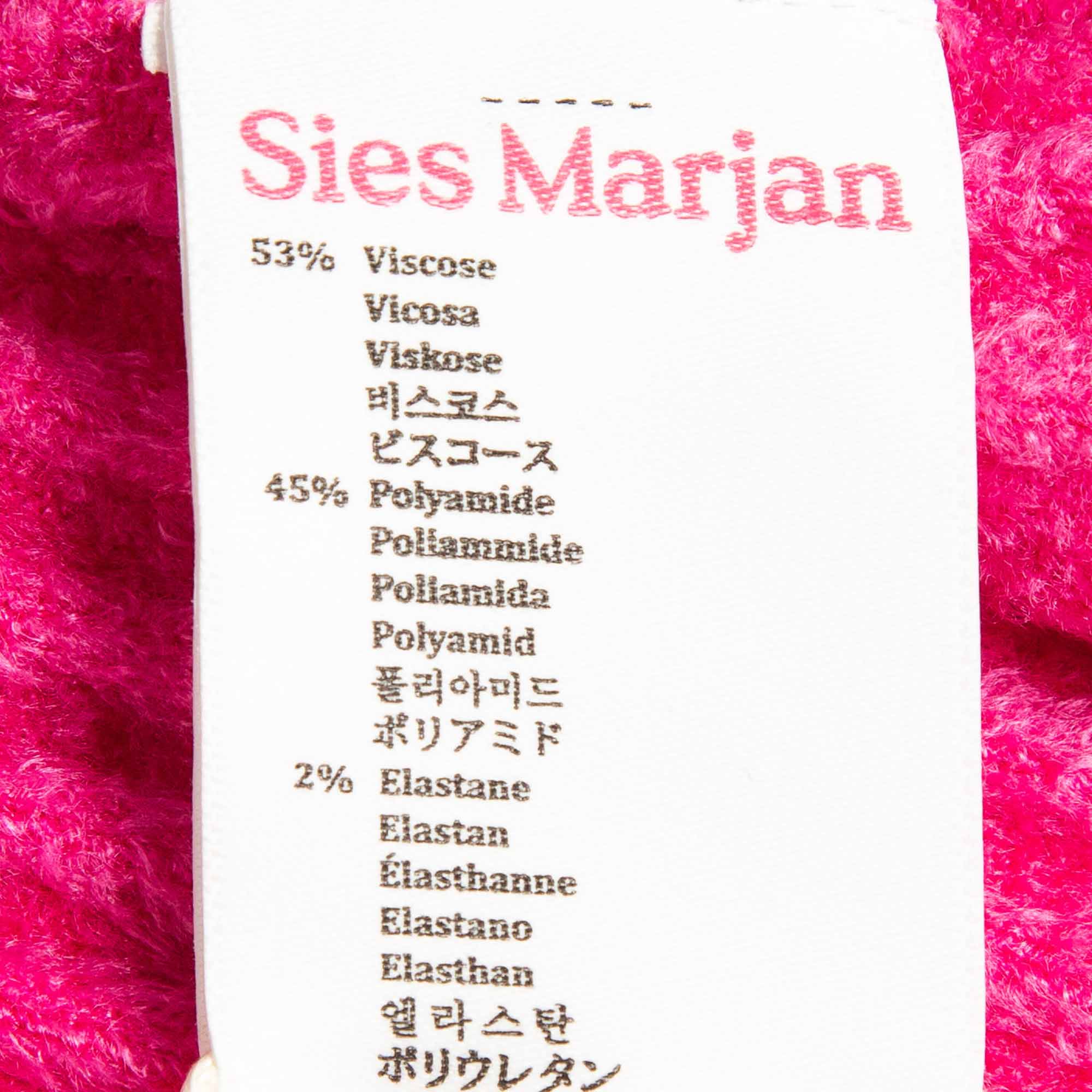 Sies Marjan Fuchsia Pink Rib Knit Turtle Neck Top M