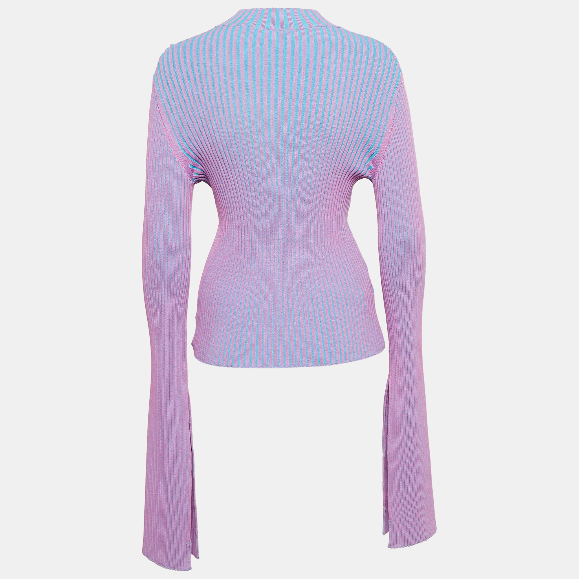 Solace London Purple Dania Rib Knit Top M