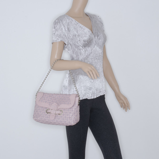 

Sonia Rykiel Rose Leather Studded Shoulder Bag, Pink