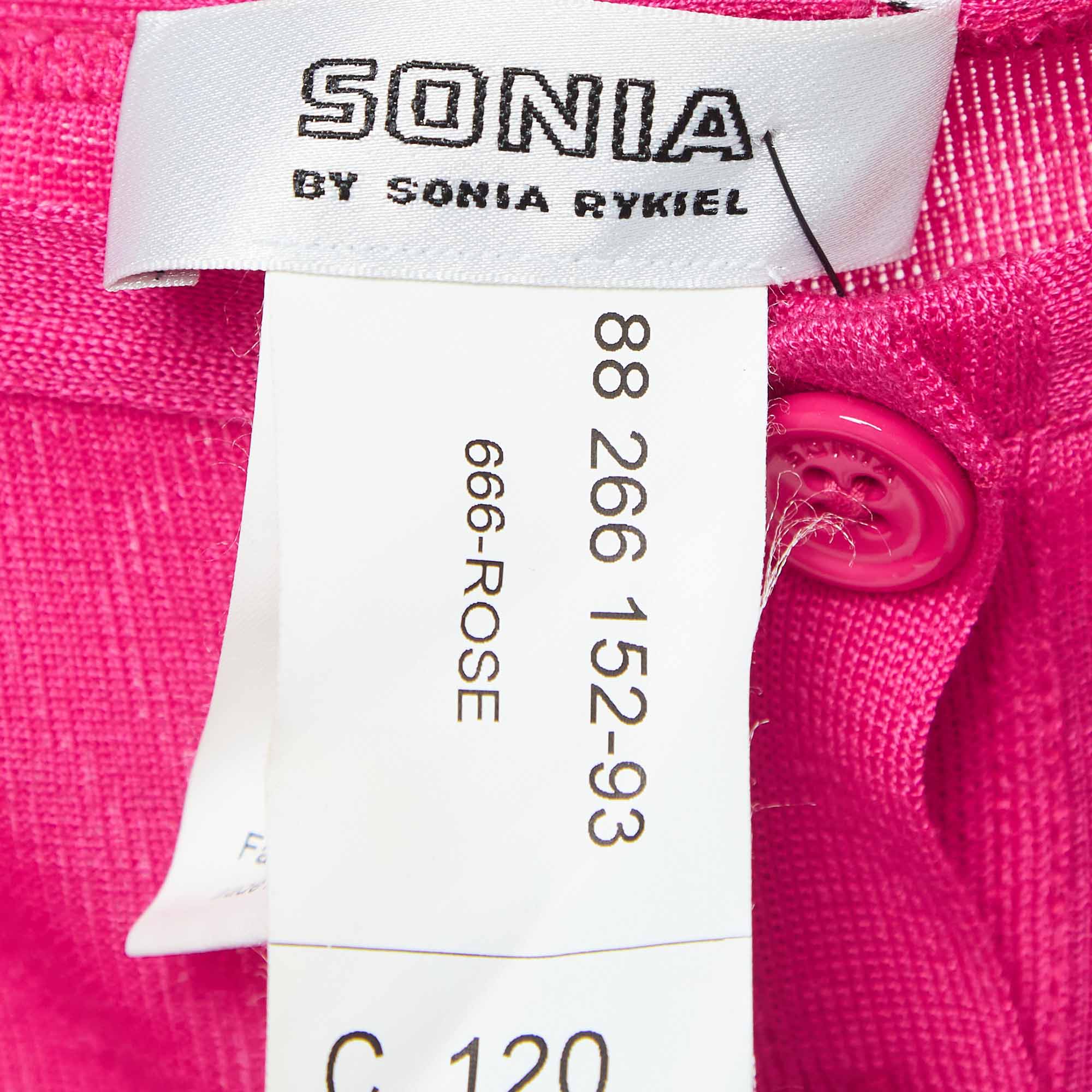 Sonia By Sonia Rykiel Pink Knit Square Neck Cardigan S