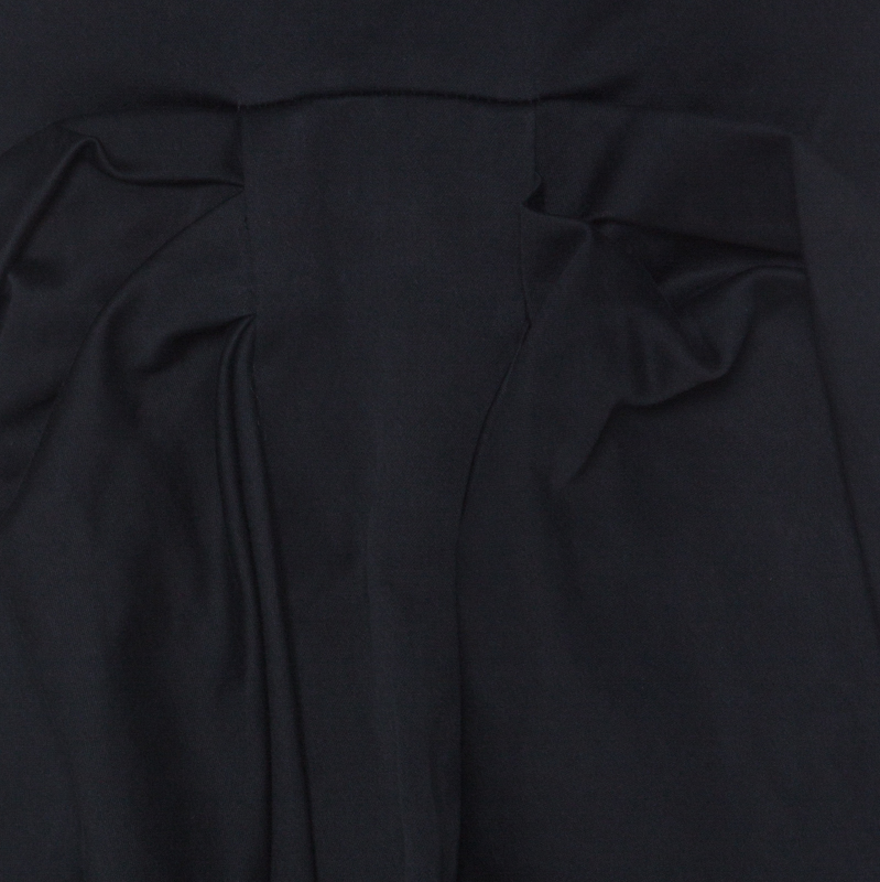 Sonia Rykiel Black Silk Blend Front Bow Detail Skirt L