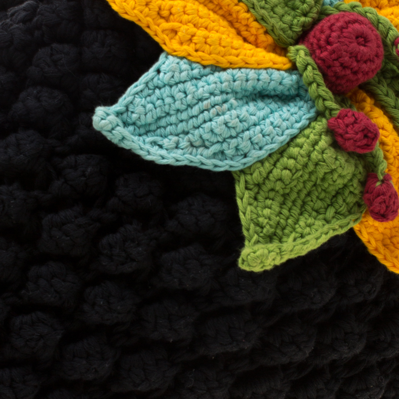 Sonia Rykiel Multicolor Floral Crochet Hobo
