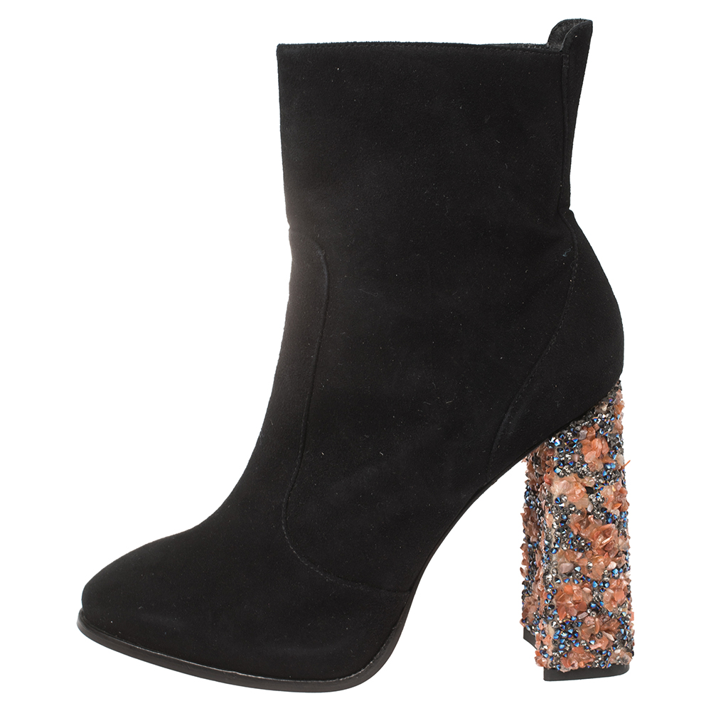 

Sophia Webster Black Suede Leather Felicity Ankle Boots Size