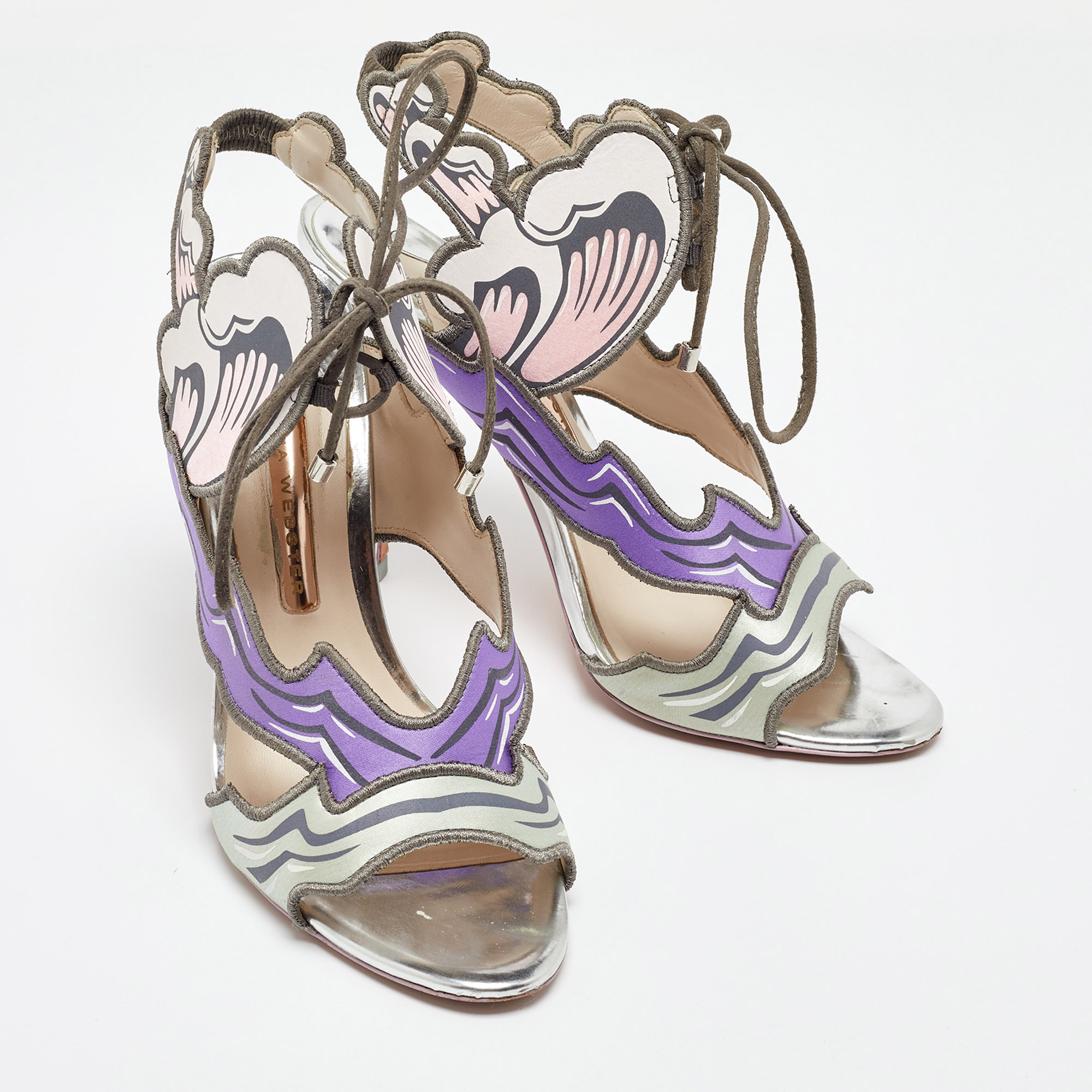 Sophia Webster Multicolor Satin Chiara Sandals Size 37