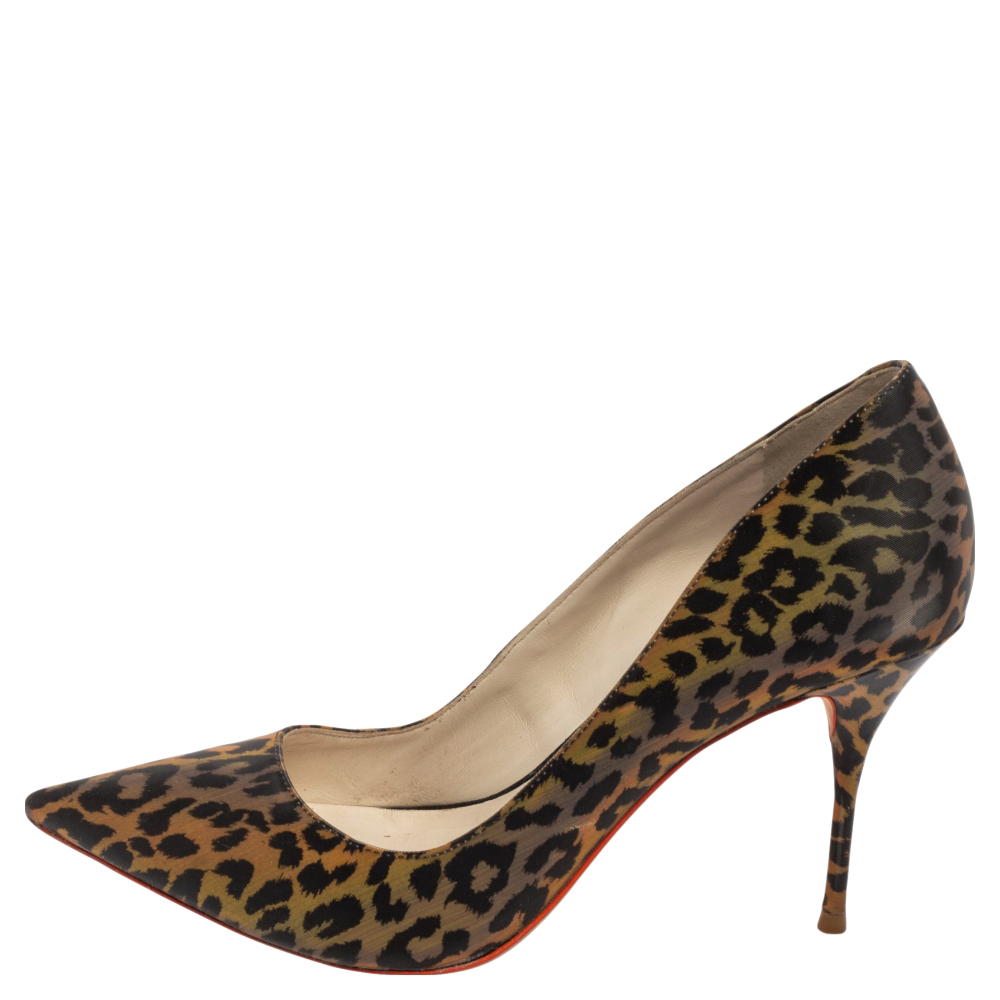 Sophia Webster Leopard Print Iridescent Vinyl Pointed-Toe Pumps Size, Multicolor
Sophia Webster Leopard Print Iridescent Vinyl Pointed-Toe Pumps Size, Multicolor