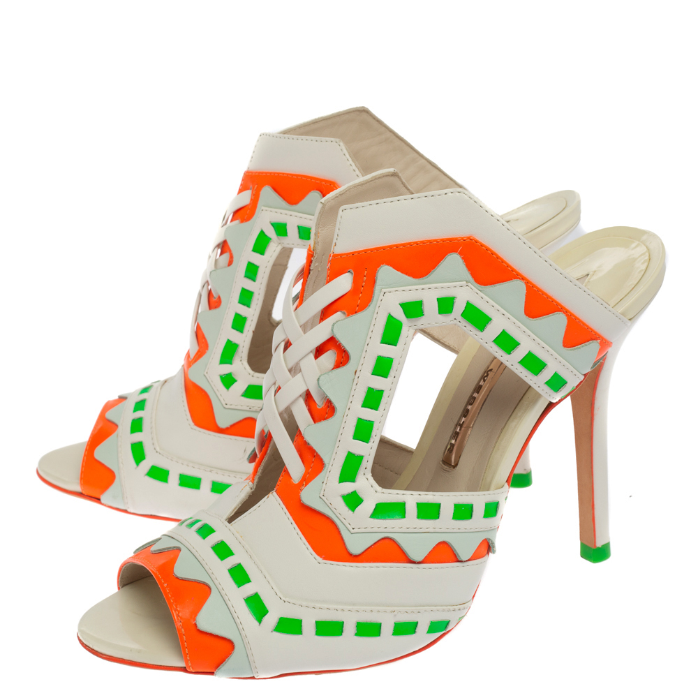 Sophia Webster Multicolor Leather Riko Mule Sandals Size 38.5
