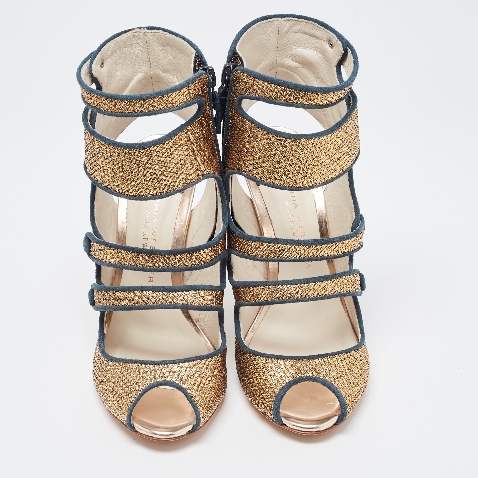 Sophia Webster Gold Glitter Strappy Sandals Size 36.5