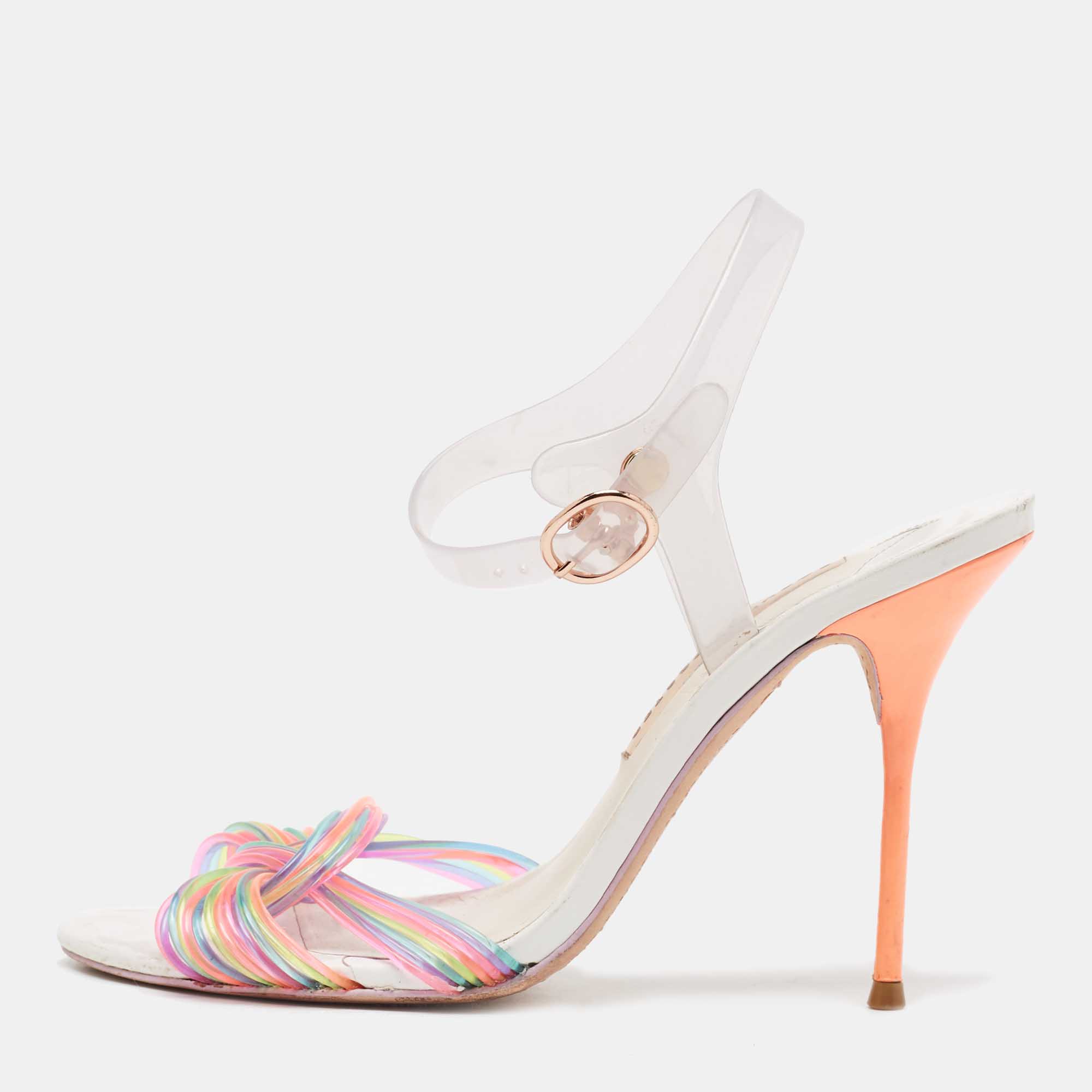 Sophia Webster Multicolor PVC Coralie Ankle Strap Sandals Size 38.5
