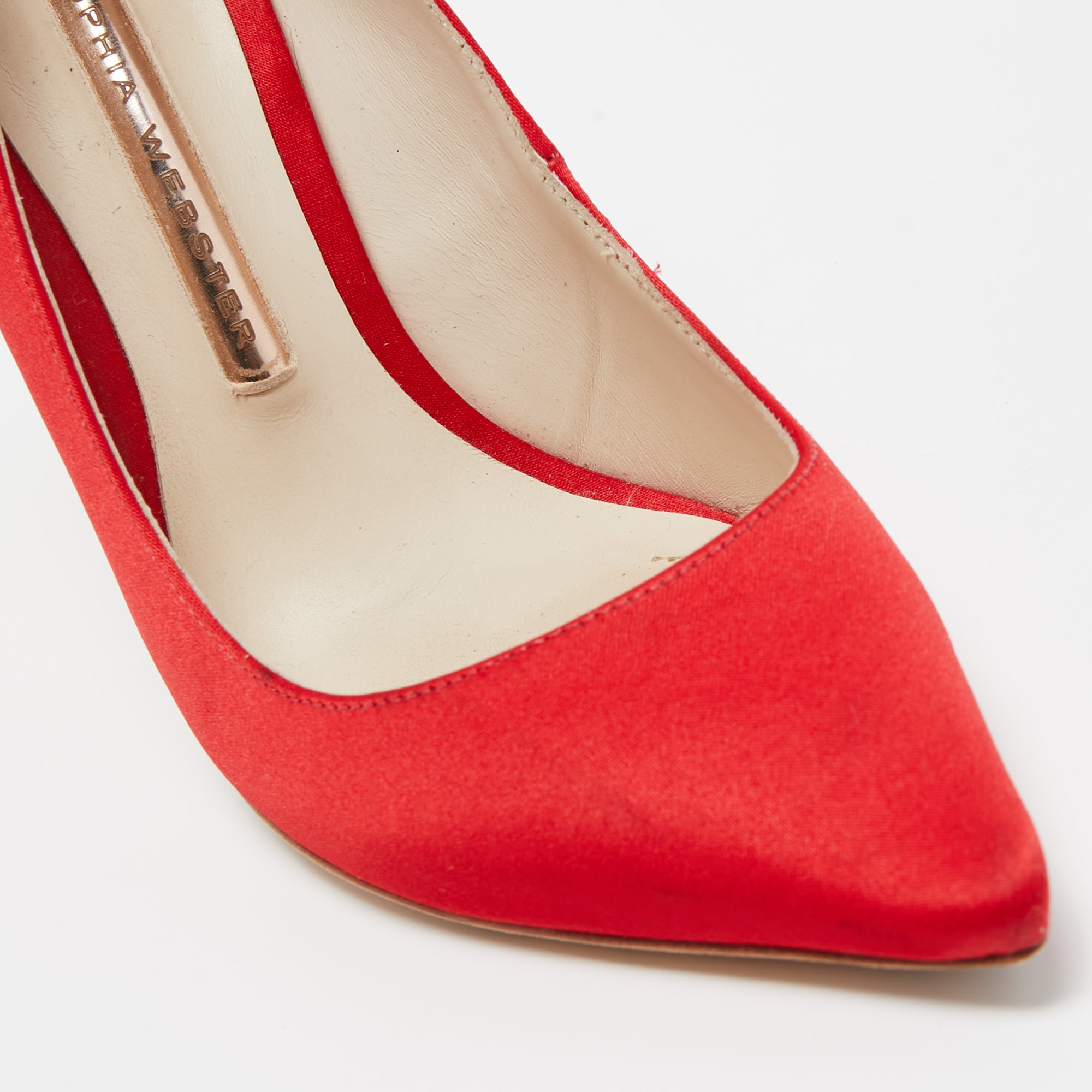 Sophia Webster Red Satin Coco Crystal Pumps Size 36.5