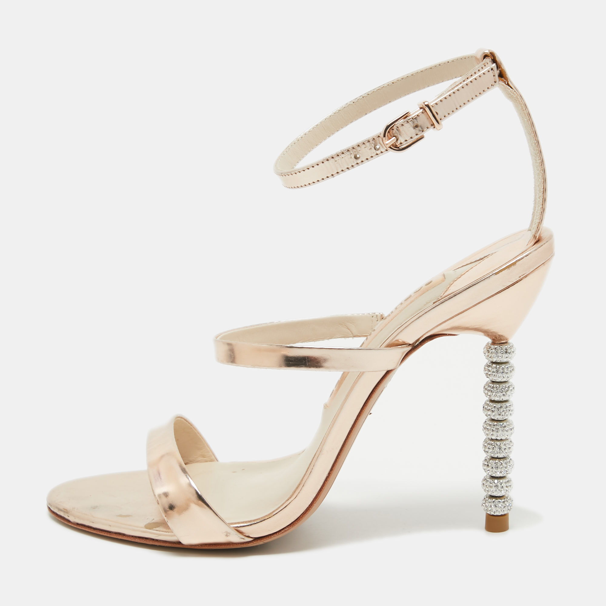 Sophia webster rose gold leather rosalind sandals size 37.5
