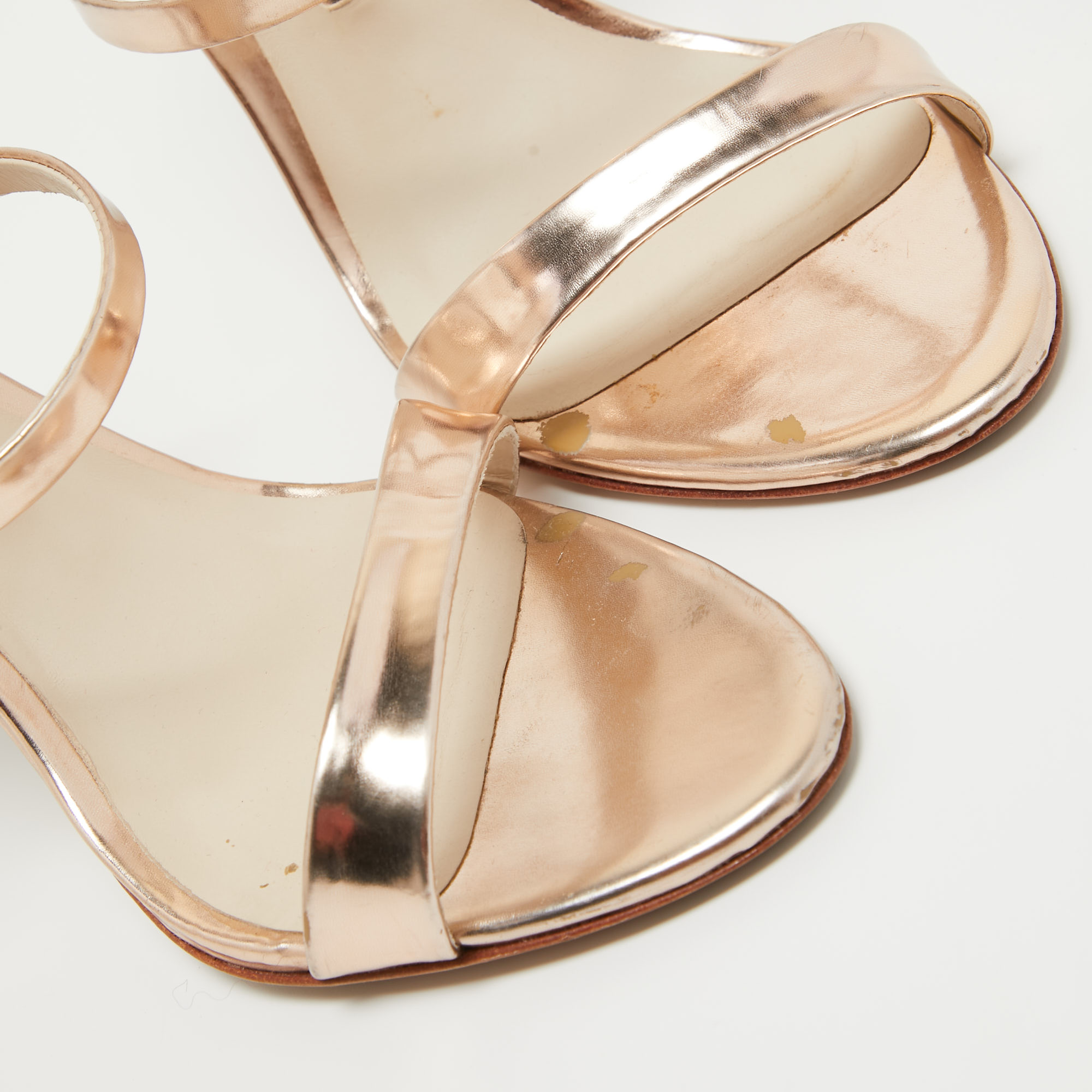 Sophia Webster Rose Gold Leather Rosalind Sandals Size 37.5