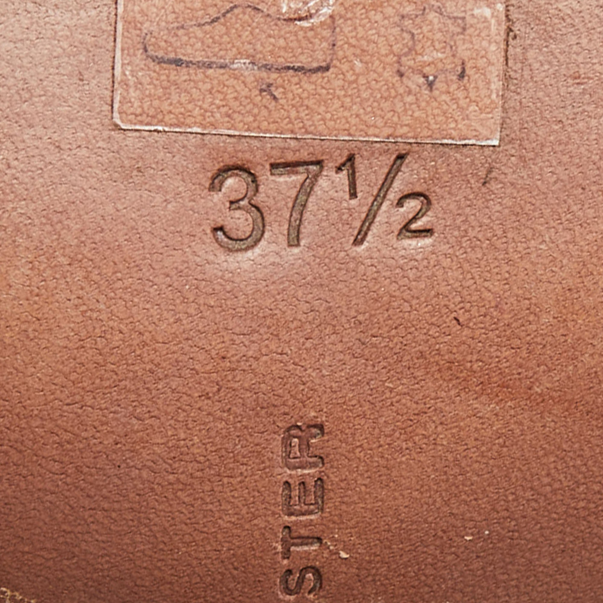 Sophia Webster Silver Laminated Leather Layla Pom Pom Embellished T-Strap Sandals Size 37.5