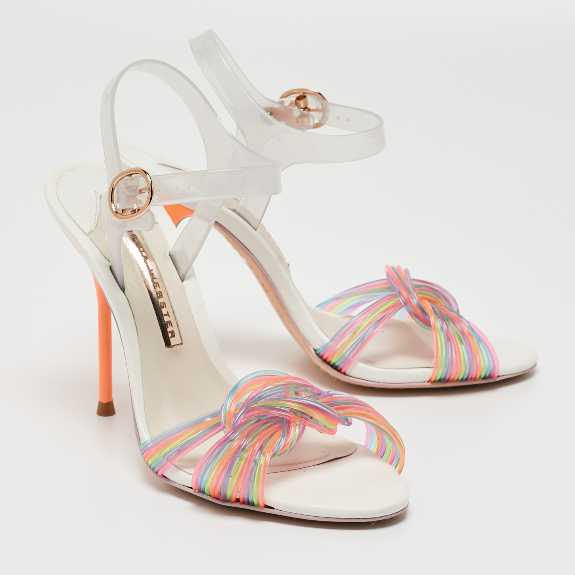 Sophia Webster Multicolor PVC And Jelly Coralie Ankle Strap Sandals Size 36.5